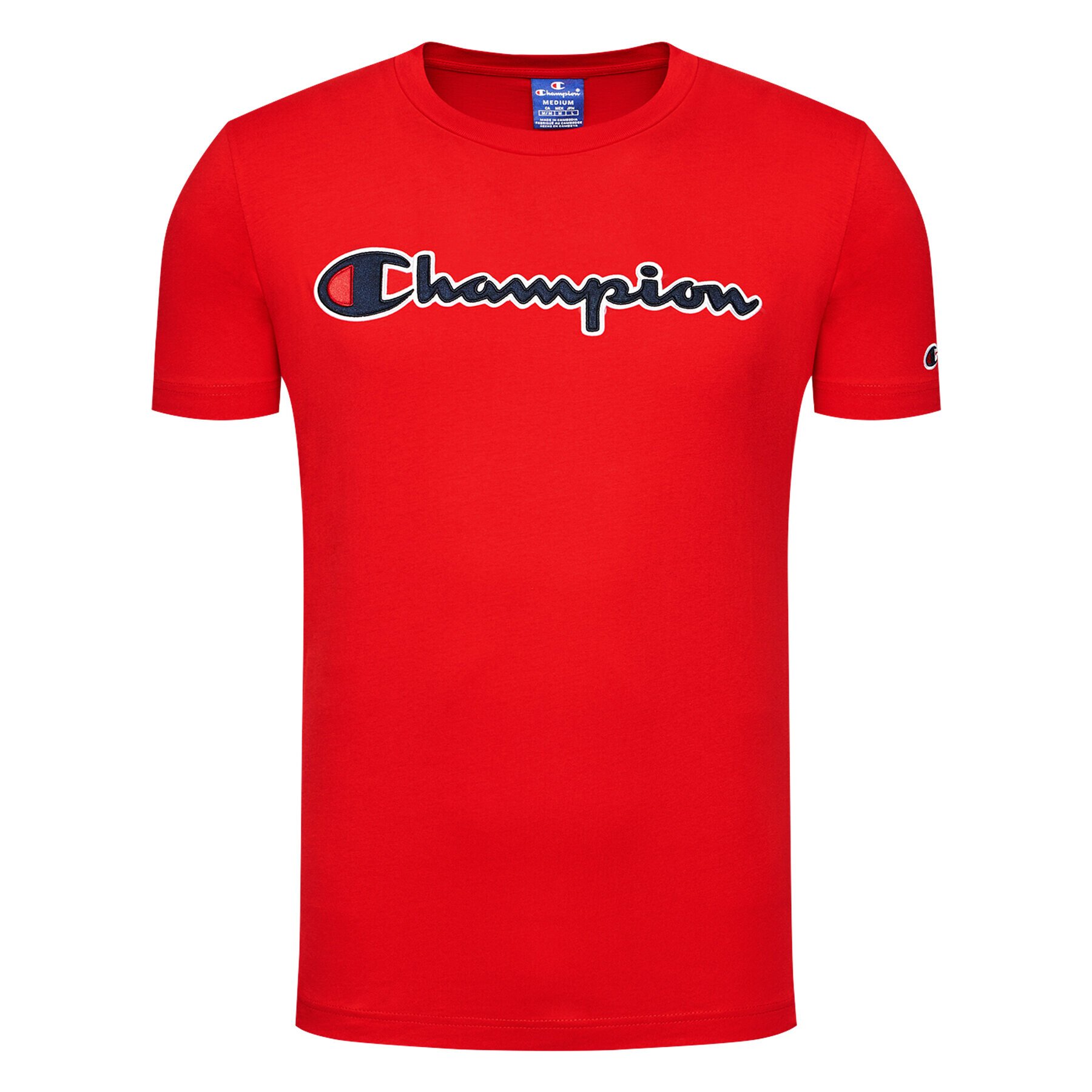 Champion Tričko Logo 214194 Červená Regular Fit - Pepit.sk