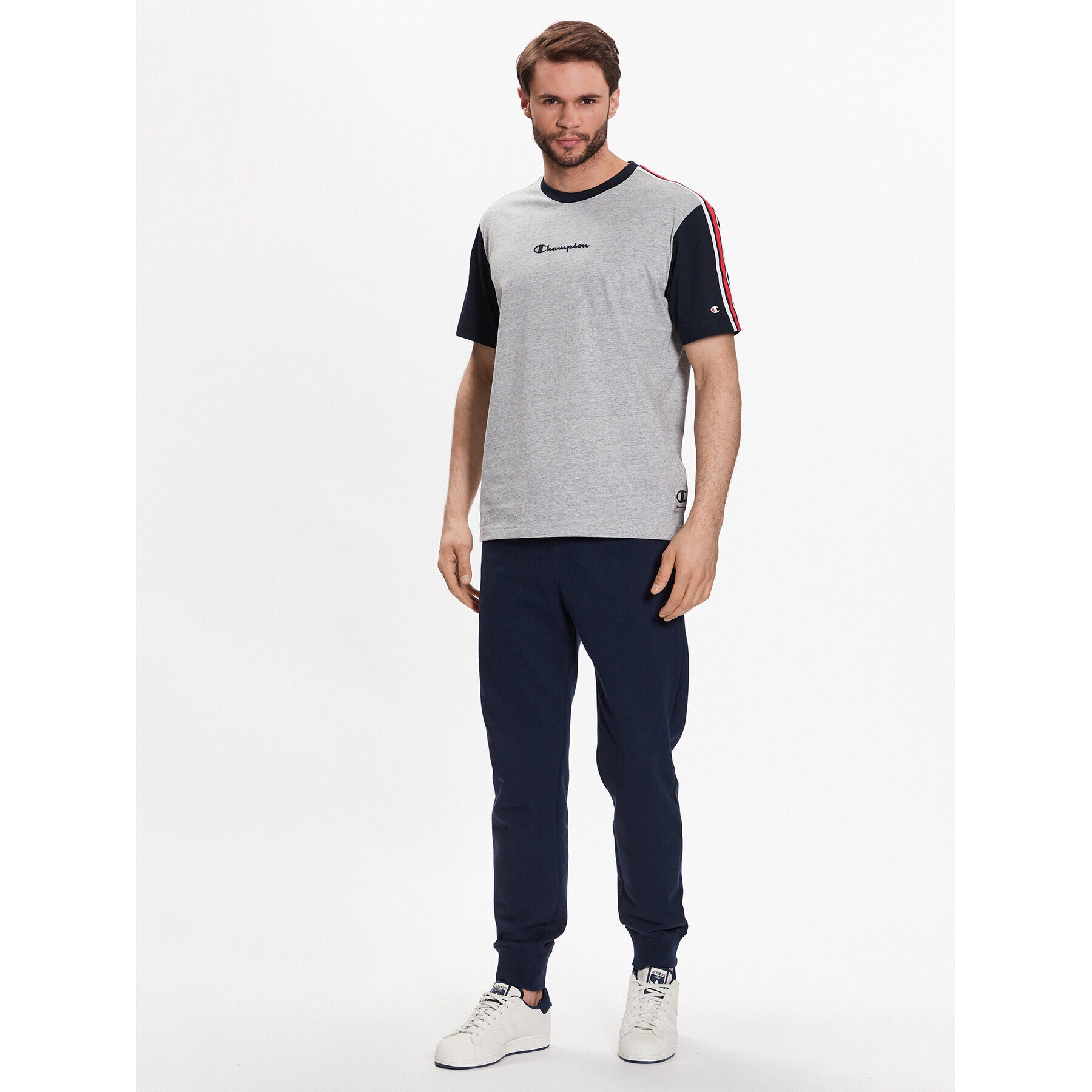 Champion Tričko Retro Basketball 218768 Sivá Regular Fit - Pepit.sk