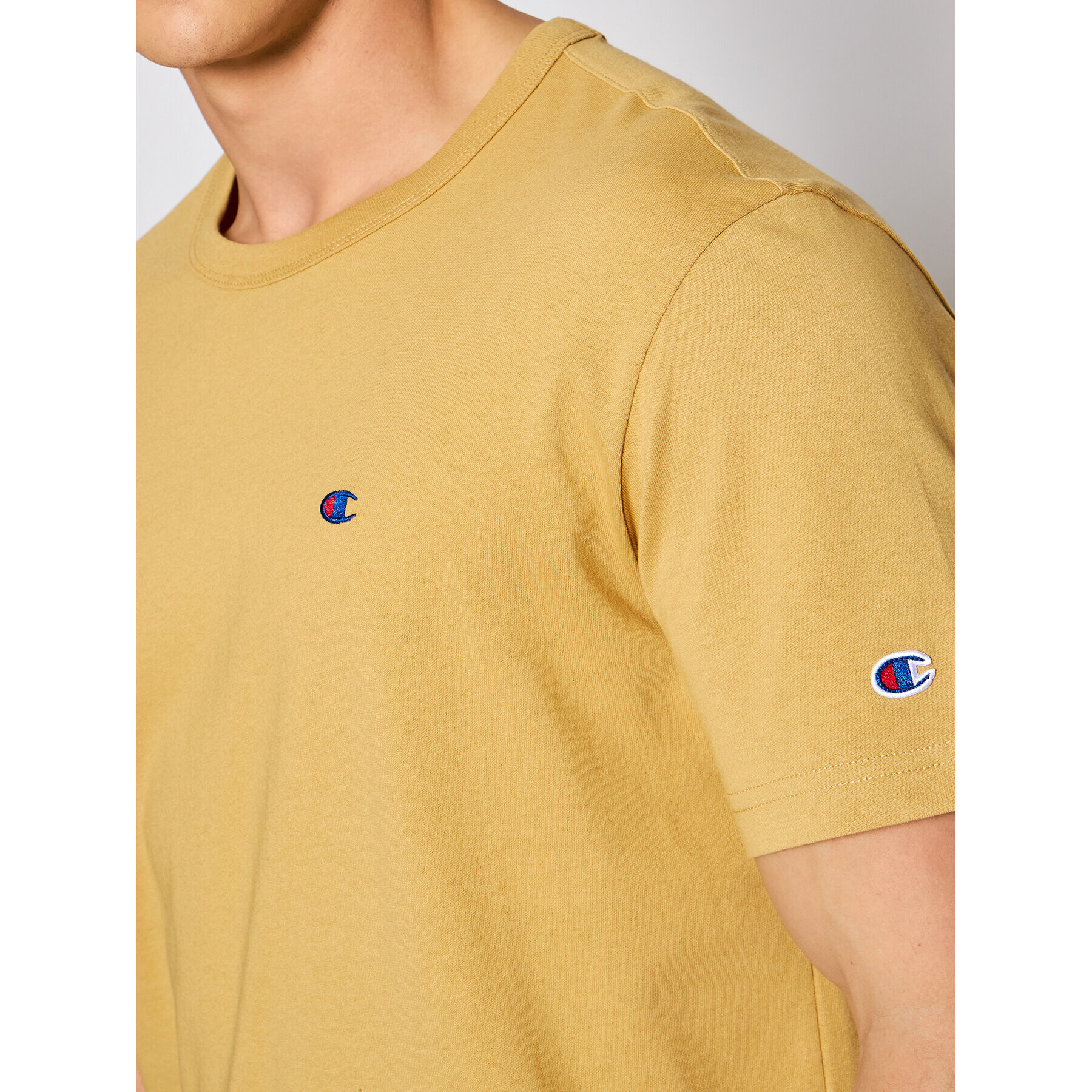 Champion Tričko Small C Logo 214674 Hnedá Regular Fit - Pepit.sk