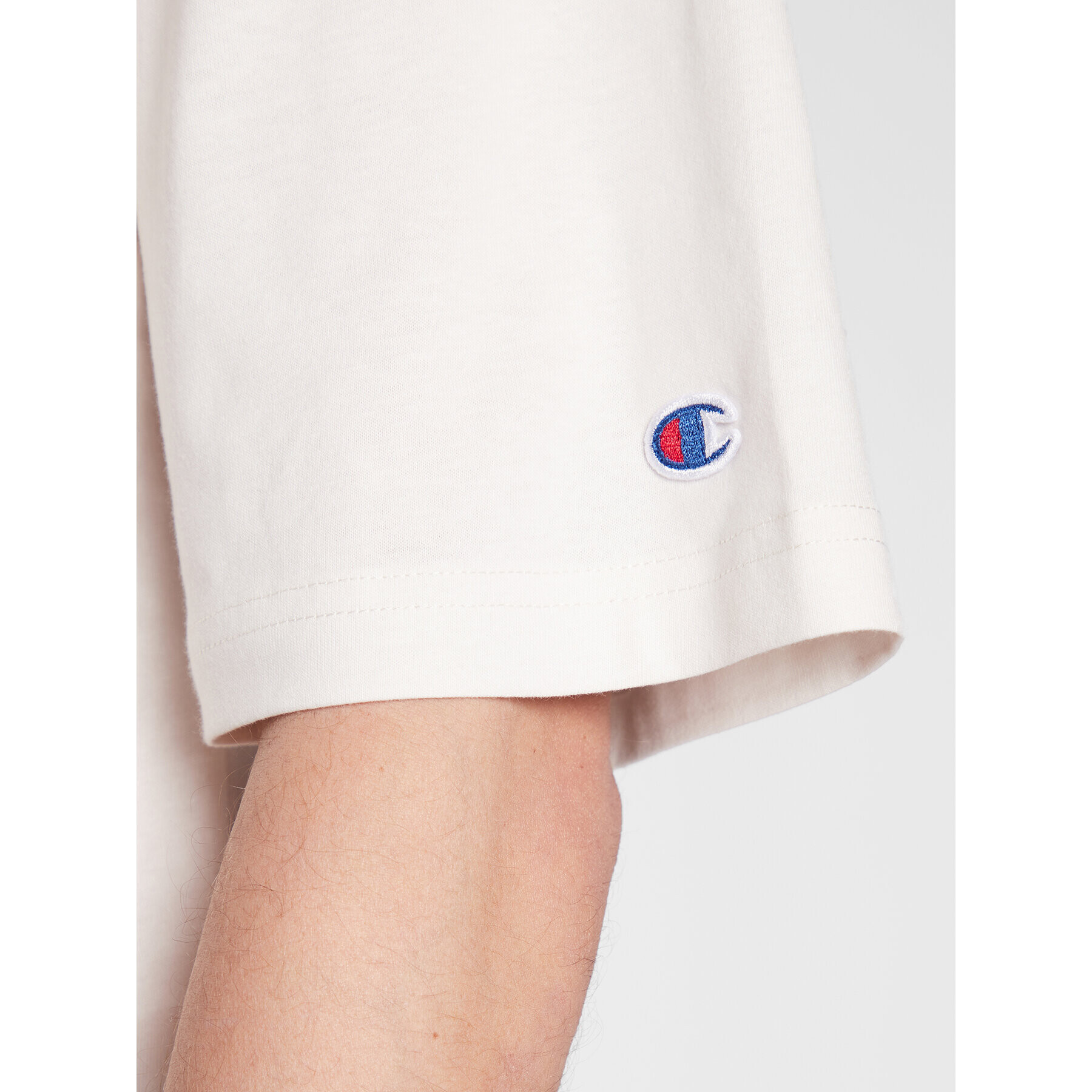 Champion Tričko Small C Logo 216548 Biela Custom Fit - Pepit.sk