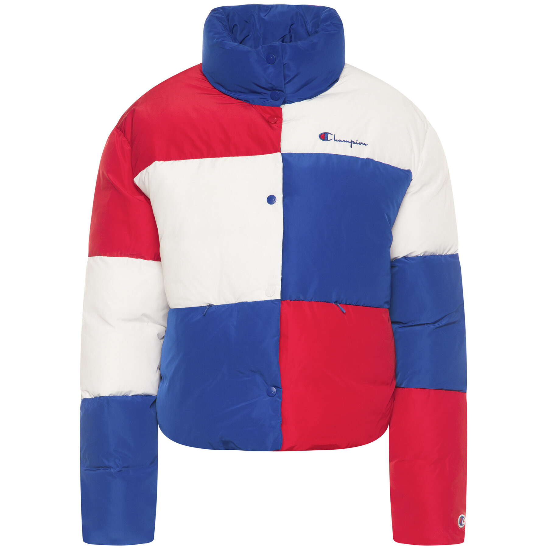 Champion Vatovaná bunda Colour Block Cropped Puffer 112347 Farebná Regular Fit - Pepit.sk