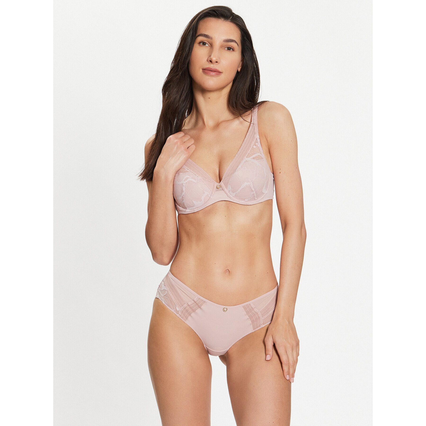 Chantelle Brazílske nohavičky True Lace C11M40 Ružová - Pepit.sk