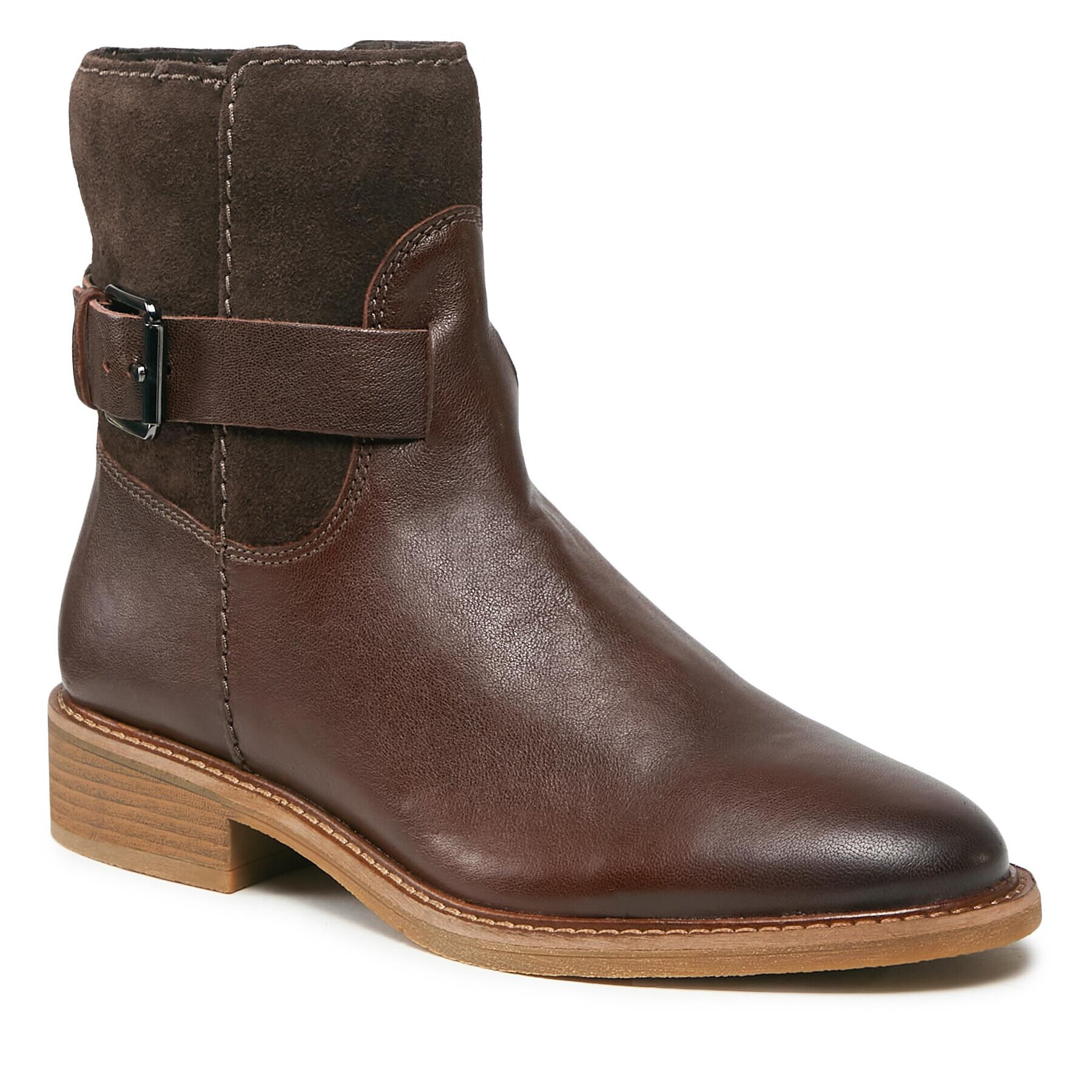 Clarks Členková obuv Cologne Strap 261747724 Hnedá - Pepit.sk