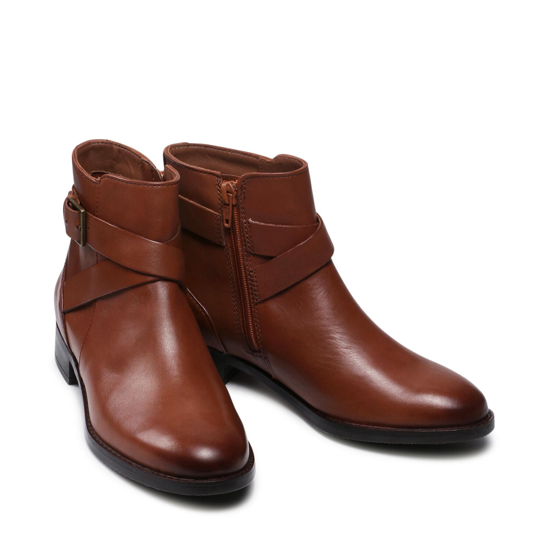 Clarks Členková obuv Hamble Buckle 261510114 Hnedá - Pepit.sk