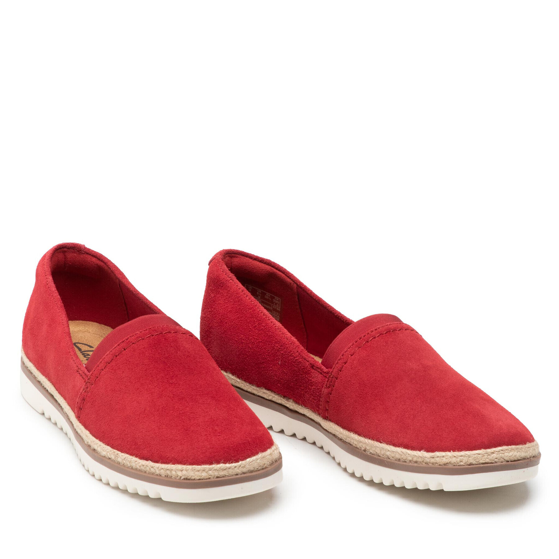 Clarks Espadrilky Serena Paige 261654744 Červená - Pepit.sk