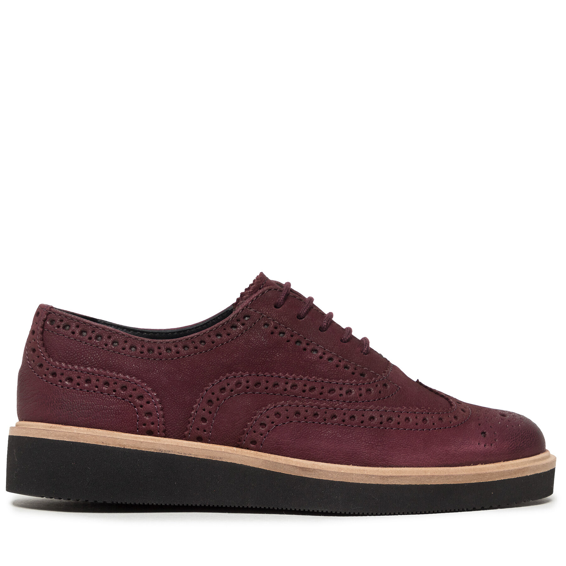 Clarks Oxfordky Baille Brogue 261613244 Bordová - Pepit.sk