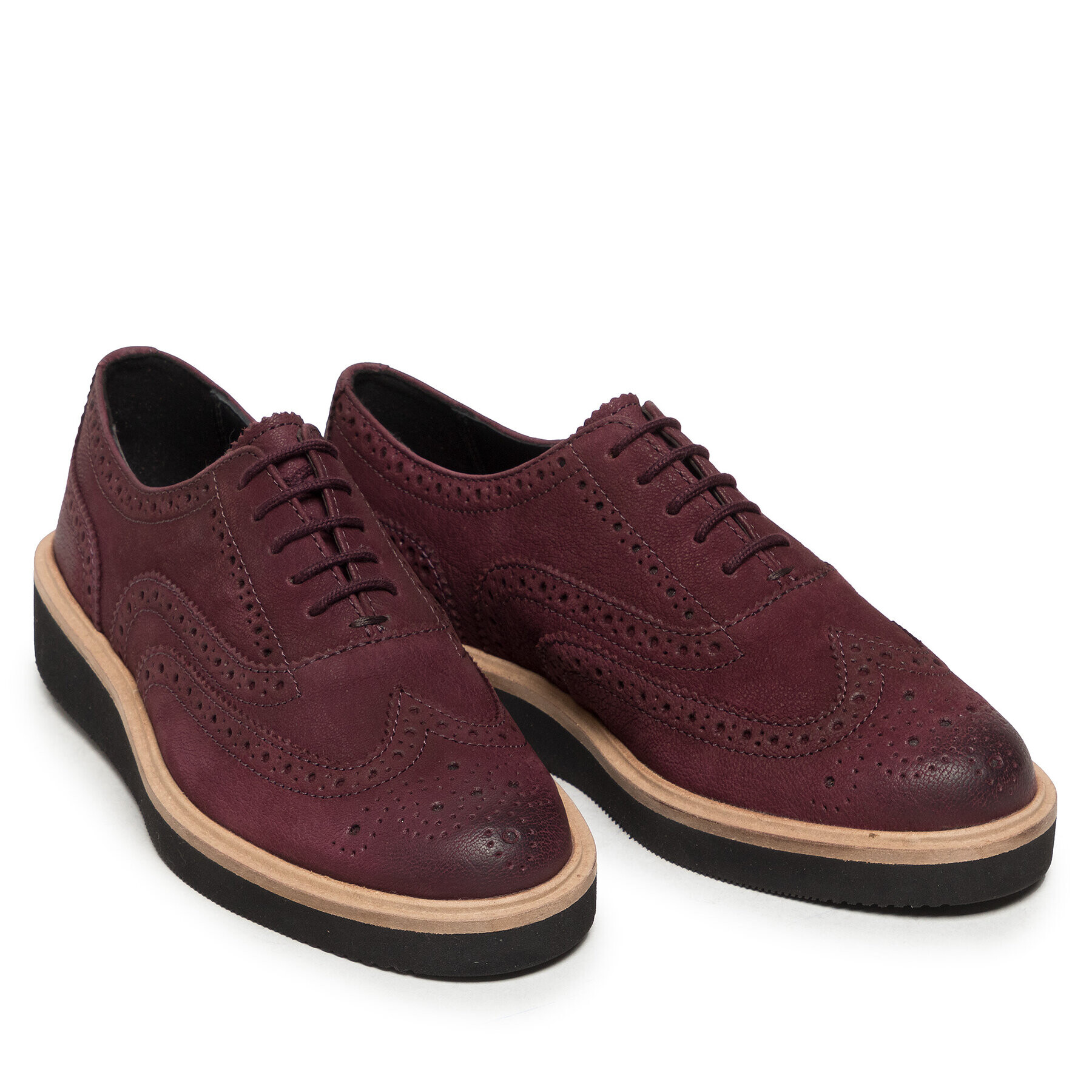 Clarks Oxfordky Baille Brogue 261613244 Bordová - Pepit.sk