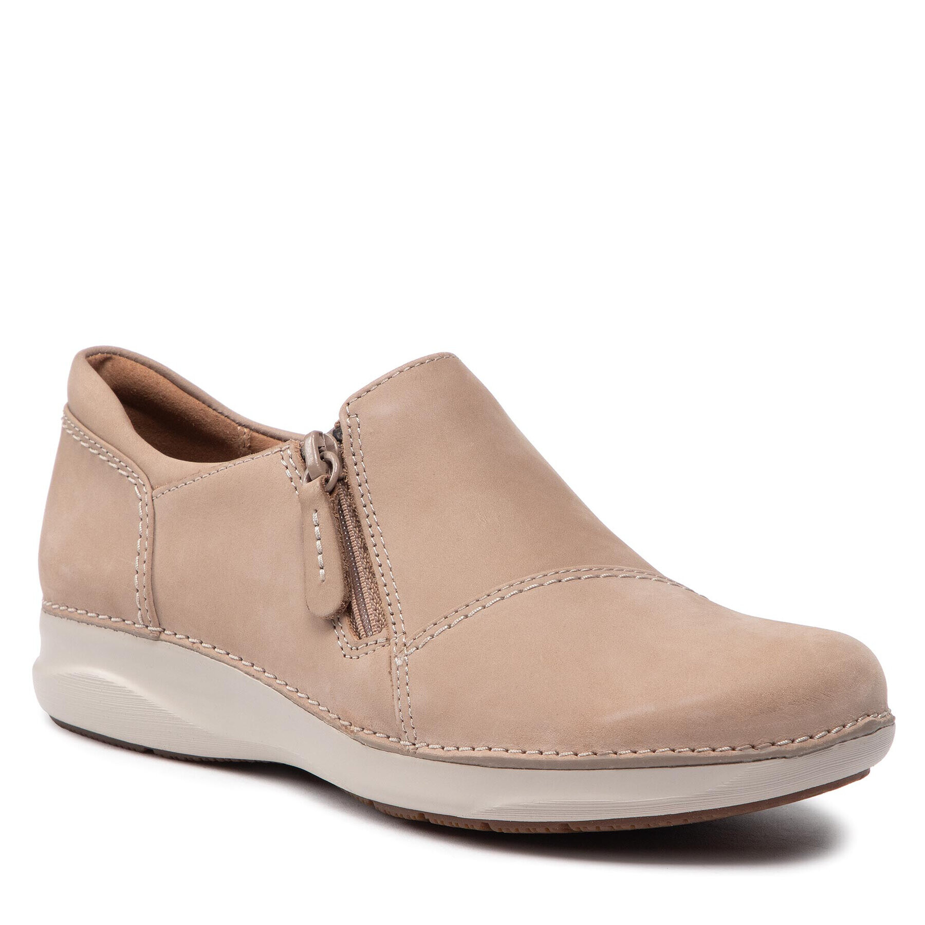 Clarks Poltopánky Appley Zip 261660074 Béžová - Pepit.sk