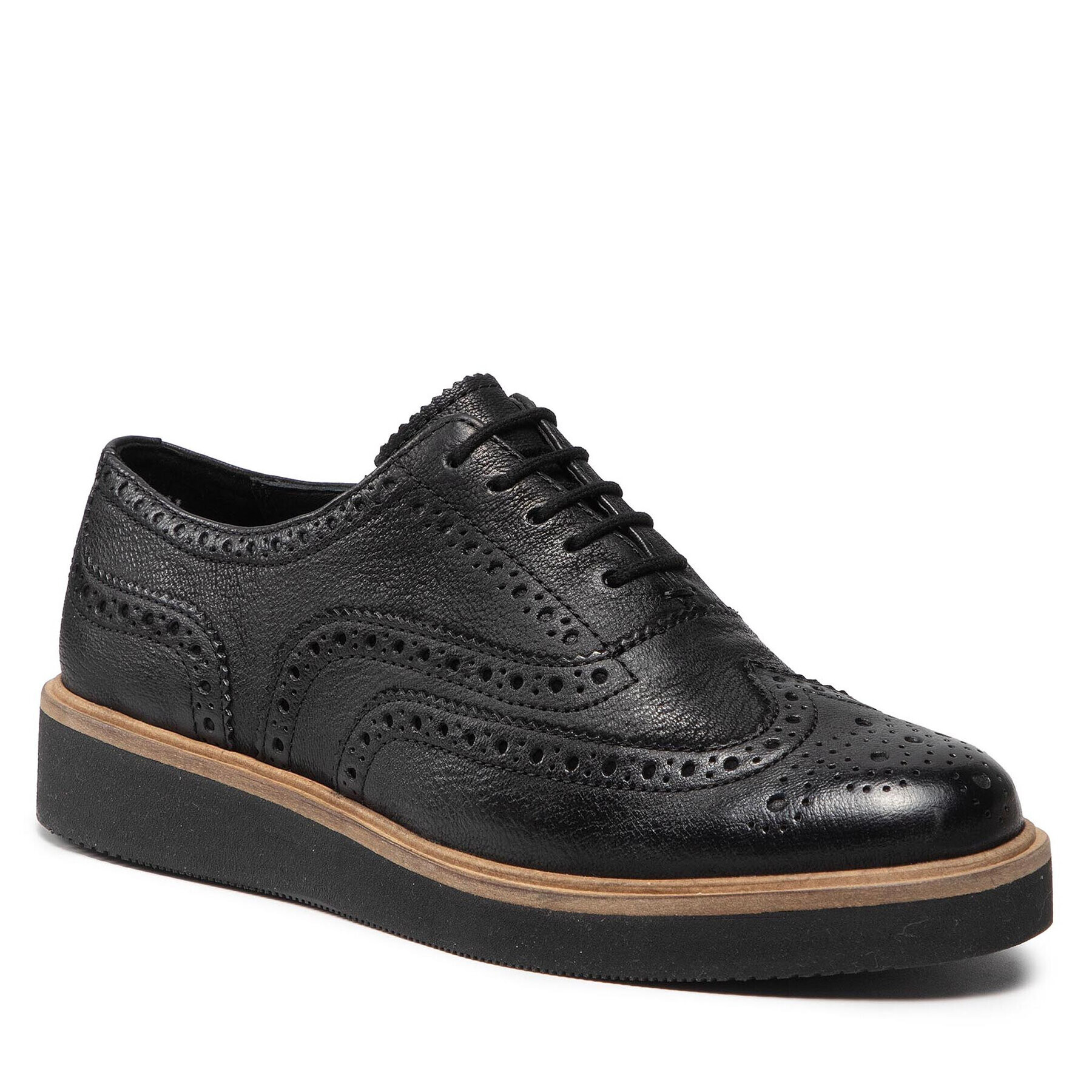 Clarks Poltopánky Baille Brogue 261574144 Čierna - Pepit.sk