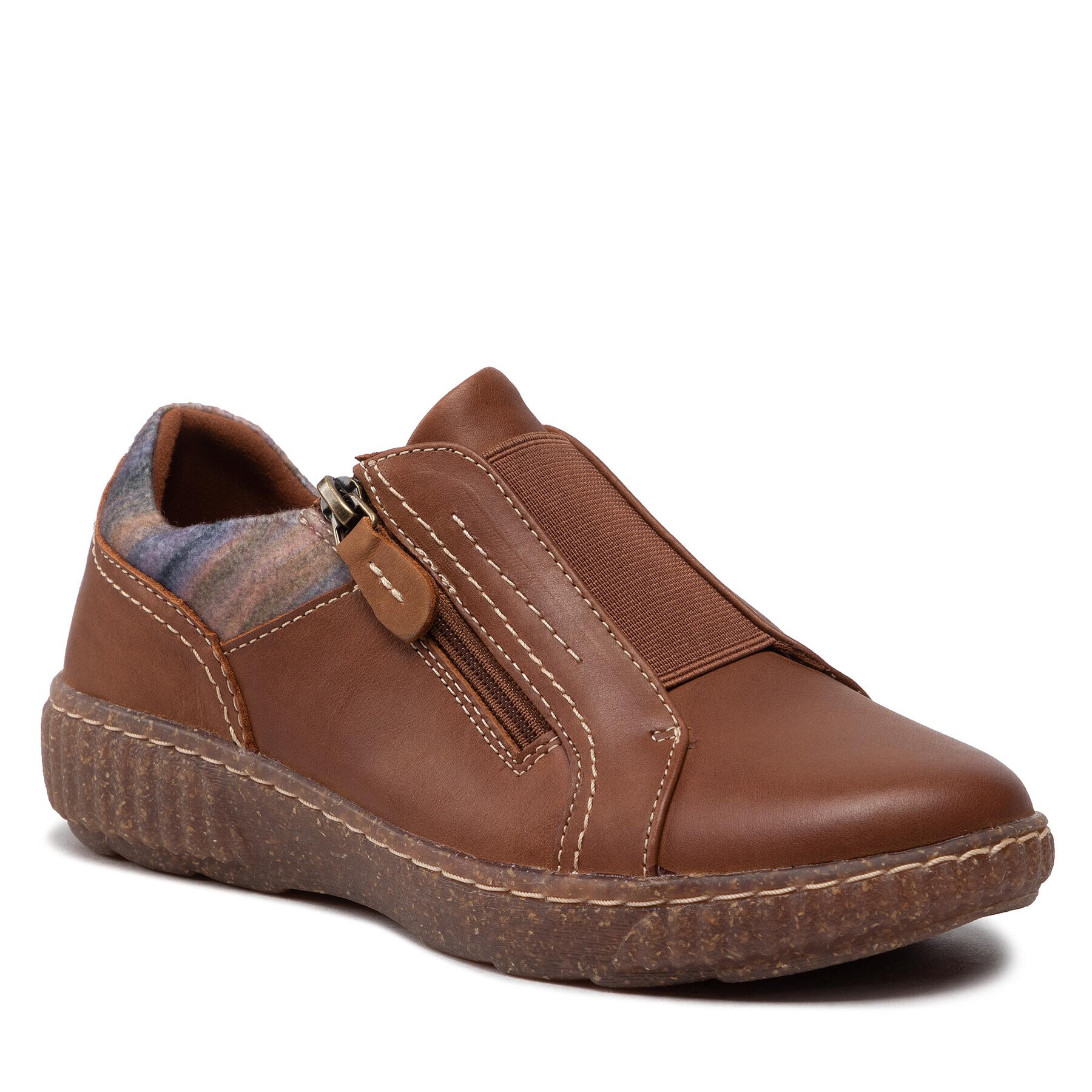 Clarks Poltopánky Caroline Cove 261673514 Hnedá - Pepit.sk