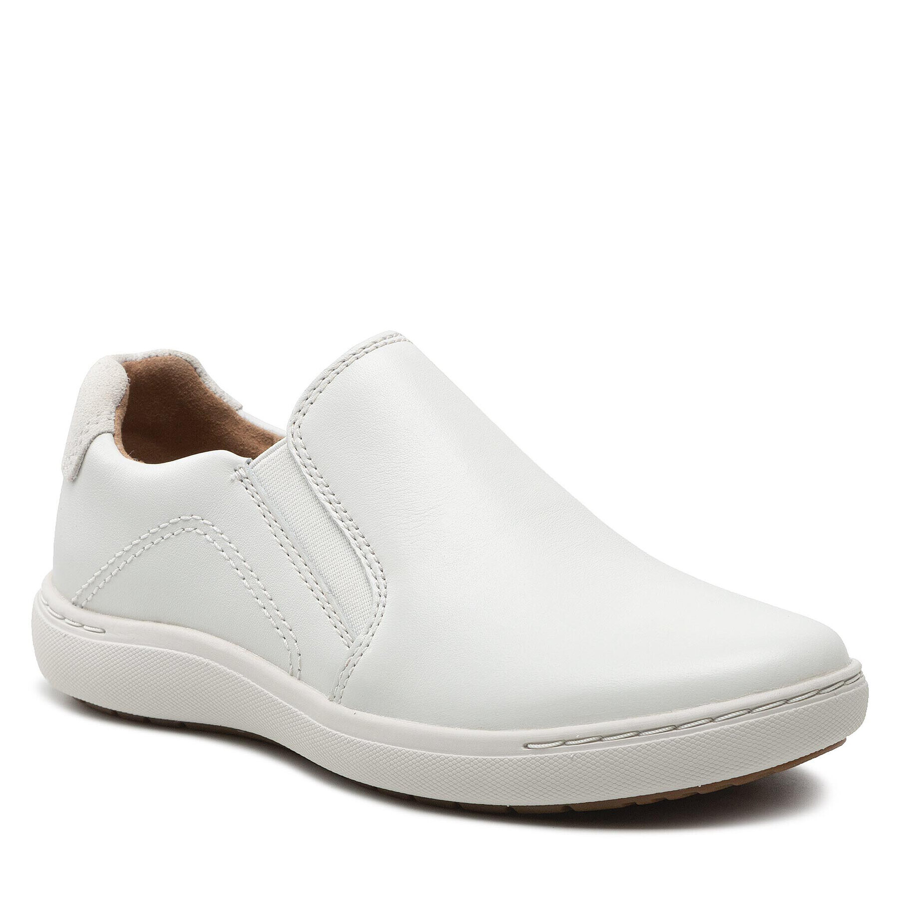 Clarks Poltopánky Nalle Stride 261650024 Biela - Pepit.sk