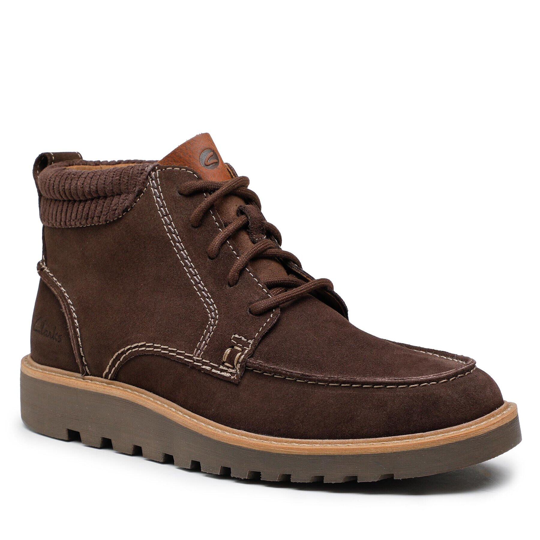 Clarks Šnurovacia obuv Barnes Mid 261675657 Hnedá - Pepit.sk