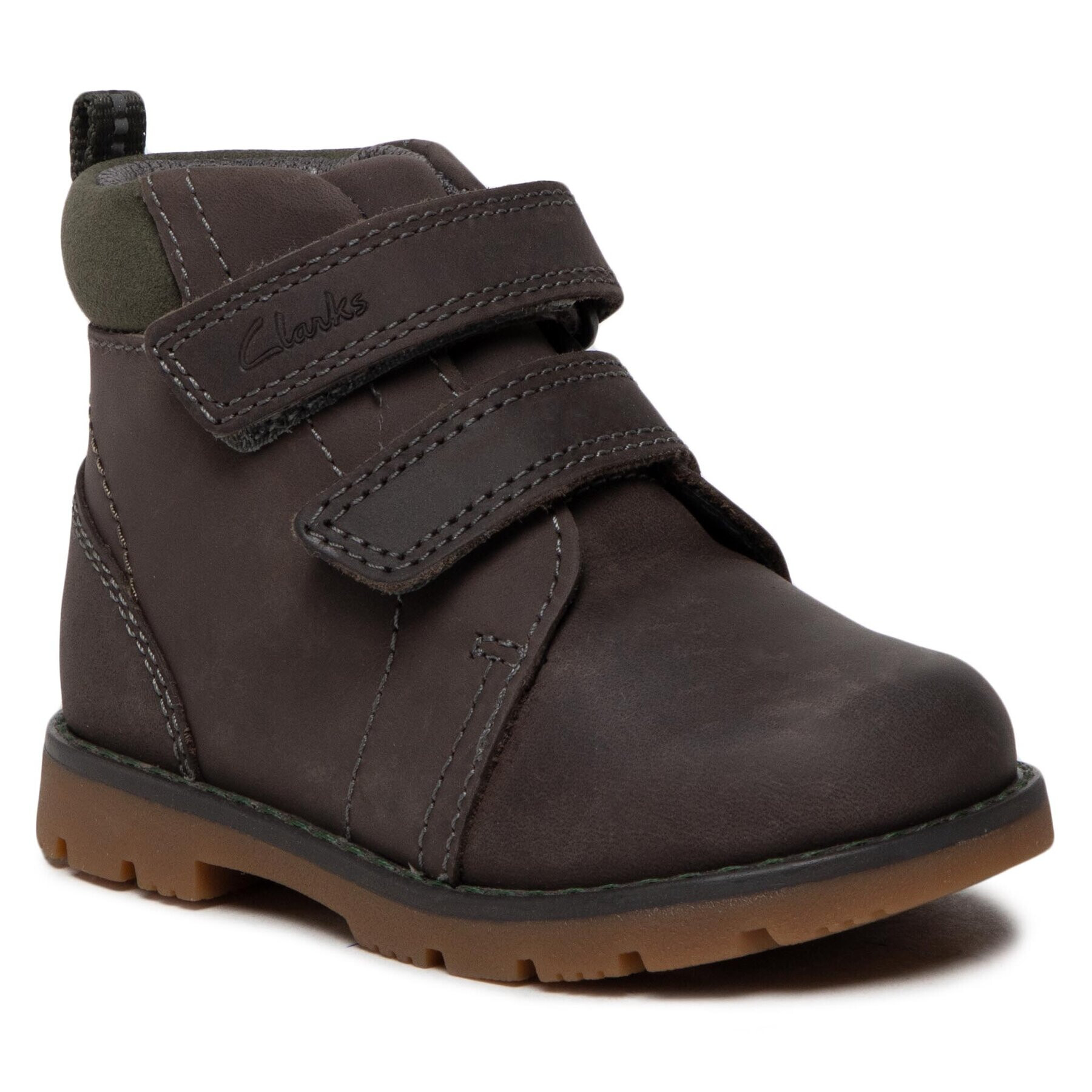 Clarks Šnurovacia obuv Heath Strap T 261692677 Sivá - Pepit.sk