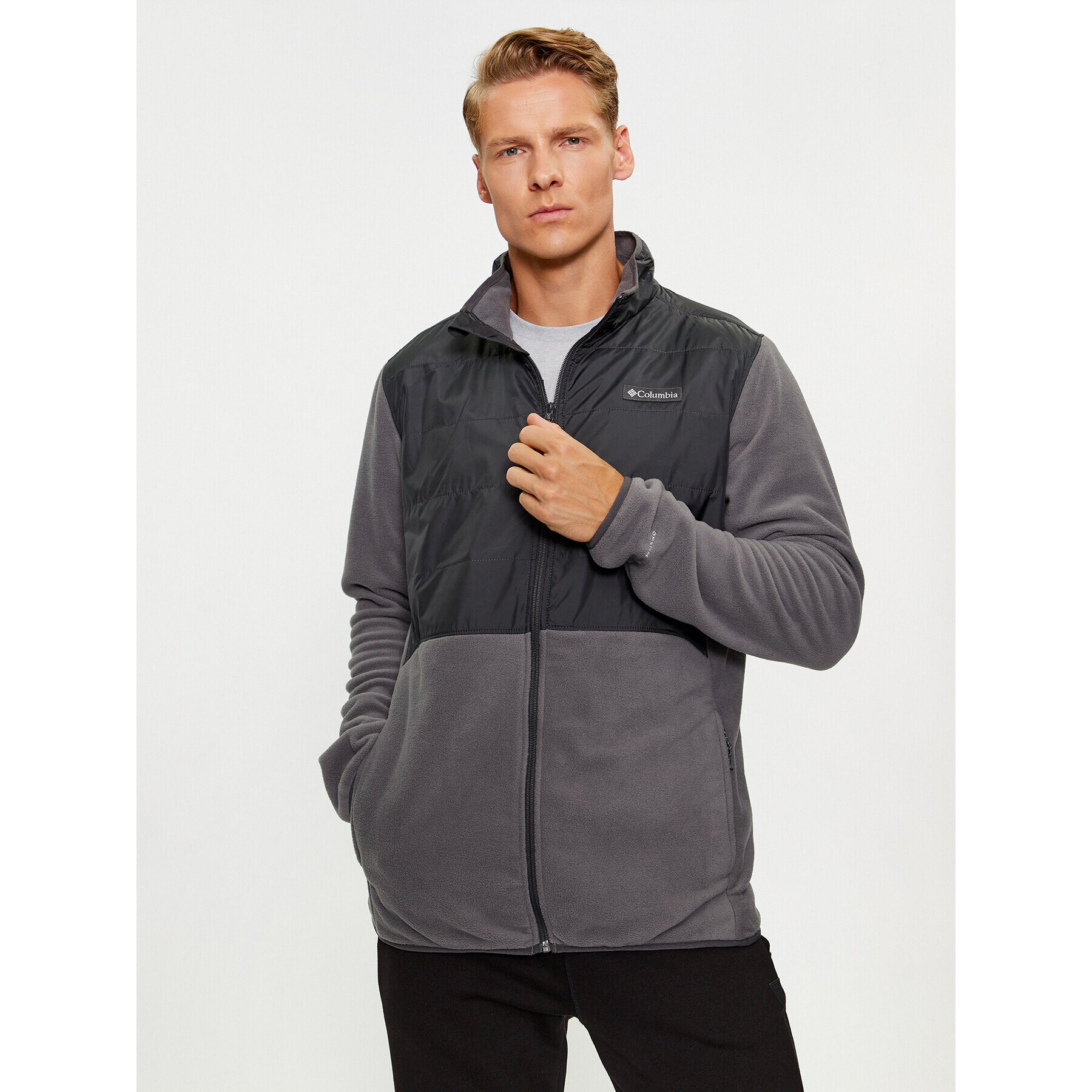 Columbia Fleecová mikina Basin Butte™ Fleece Full Zip Sivá Regular Fit - Pepit.sk