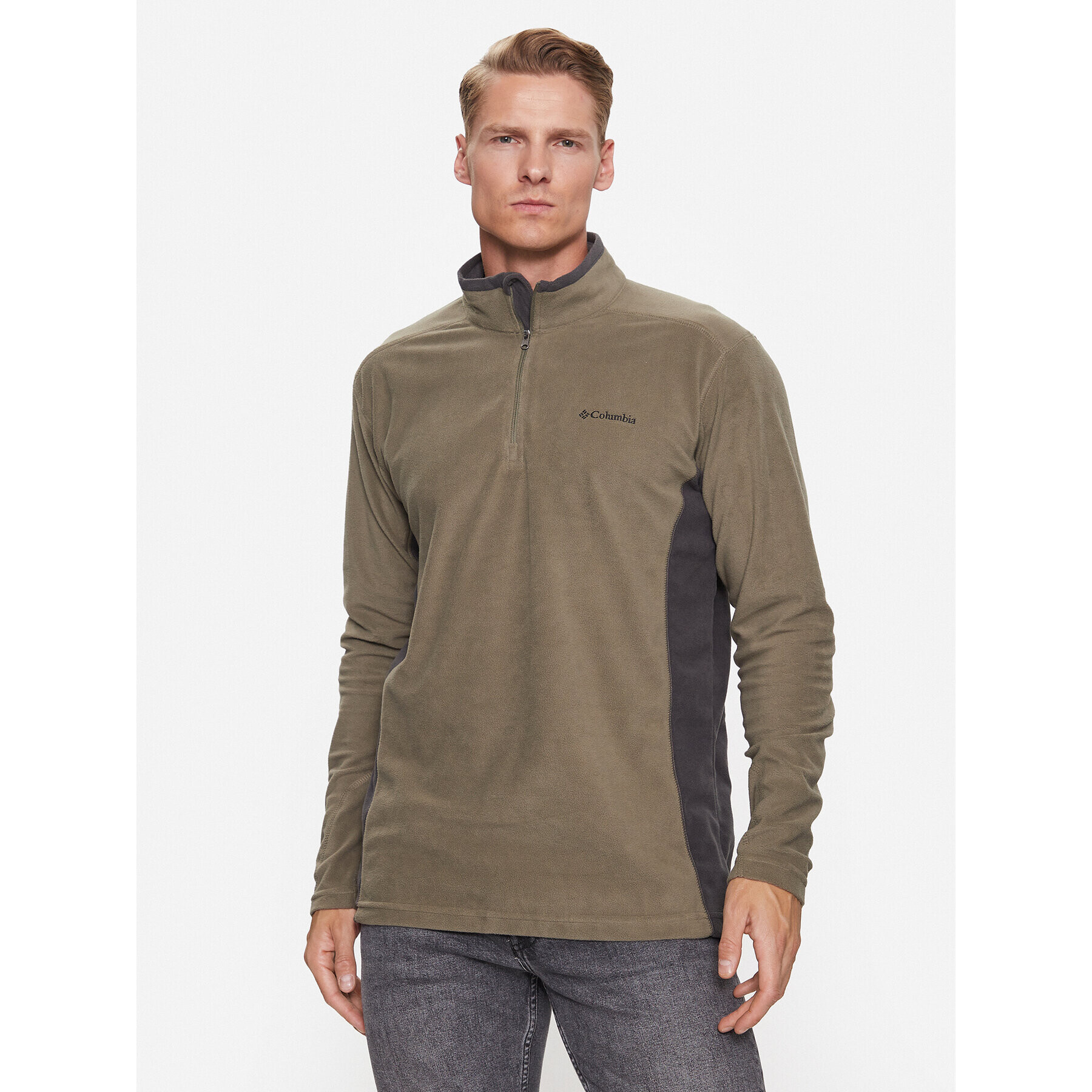 Columbia Fleecová mikina Klamath Range™ II Half Zip Zelená Regular Fit - Pepit.sk