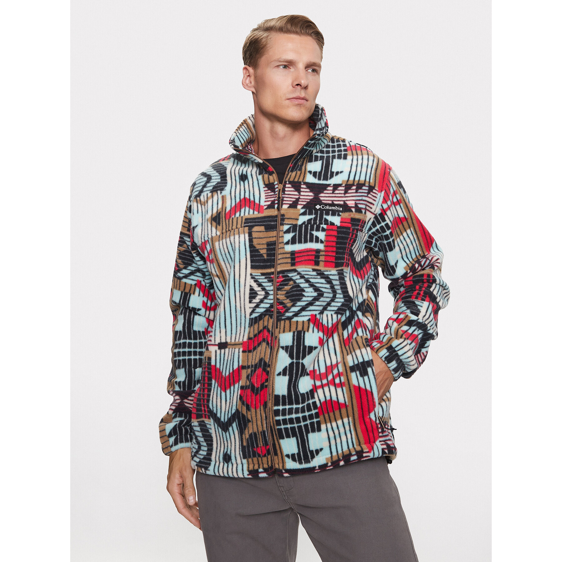 Columbia Fleecová mikina Steens Mountain™ Printed Jacket Hnedá Regular Fit - Pepit.sk