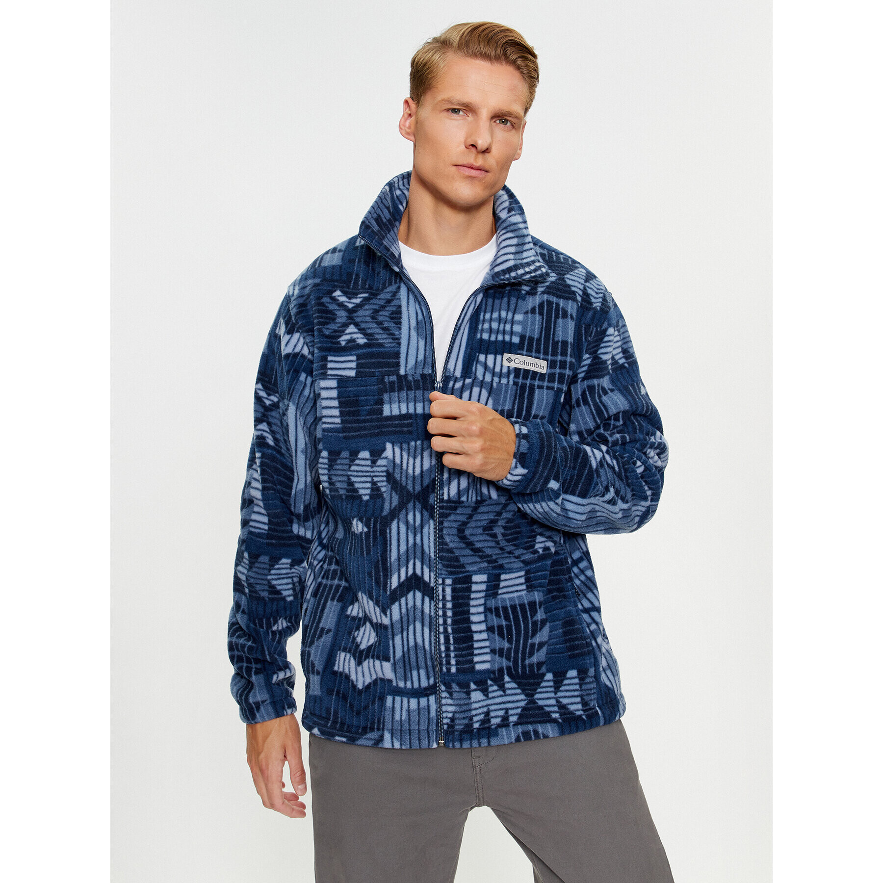 Columbia Fleecová mikina Steens Mountain™ Printed Jacket Modrá Regular Fit - Pepit.sk