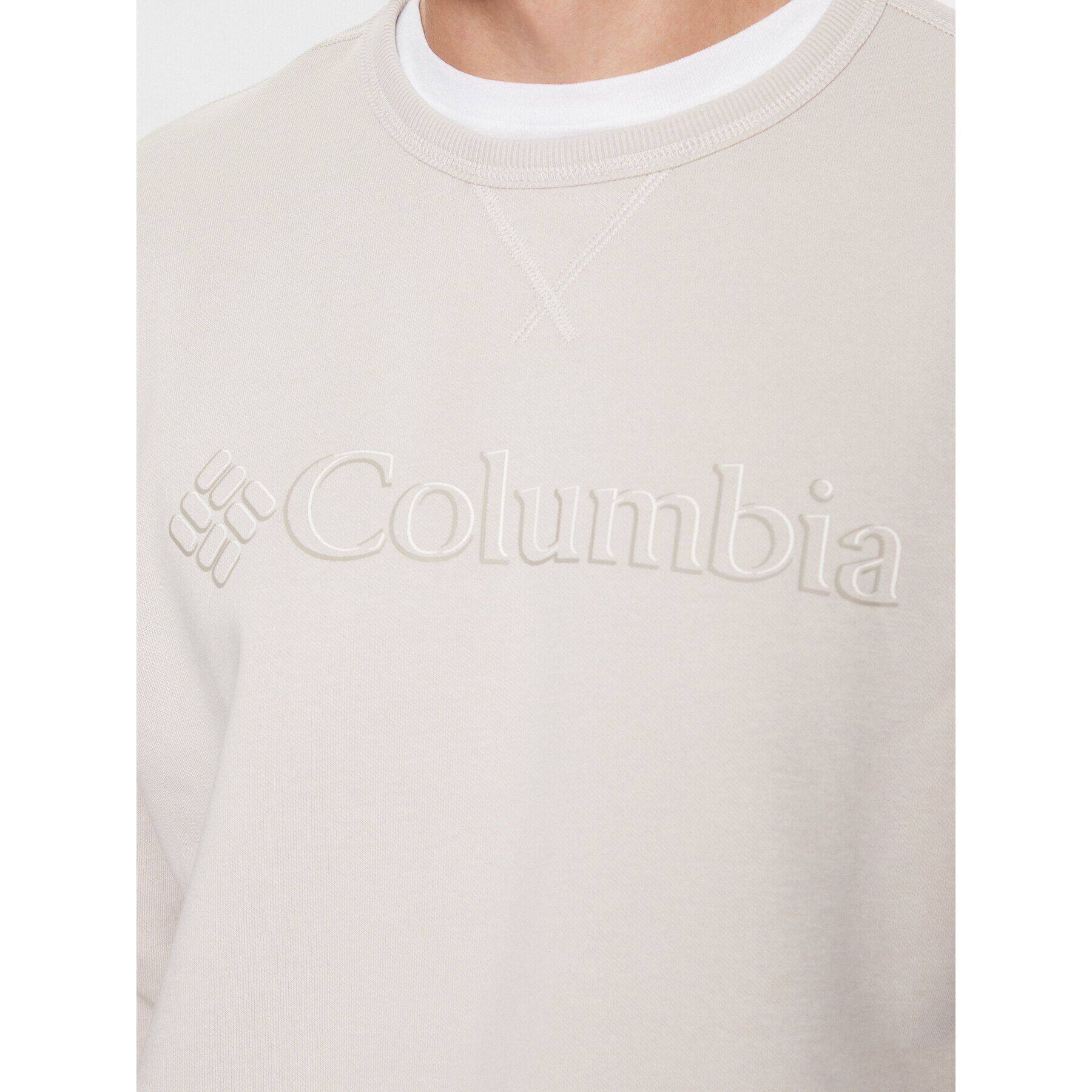 Columbia Mikina M Logo Fleece Crew Hnedá Regular Fit - Pepit.sk