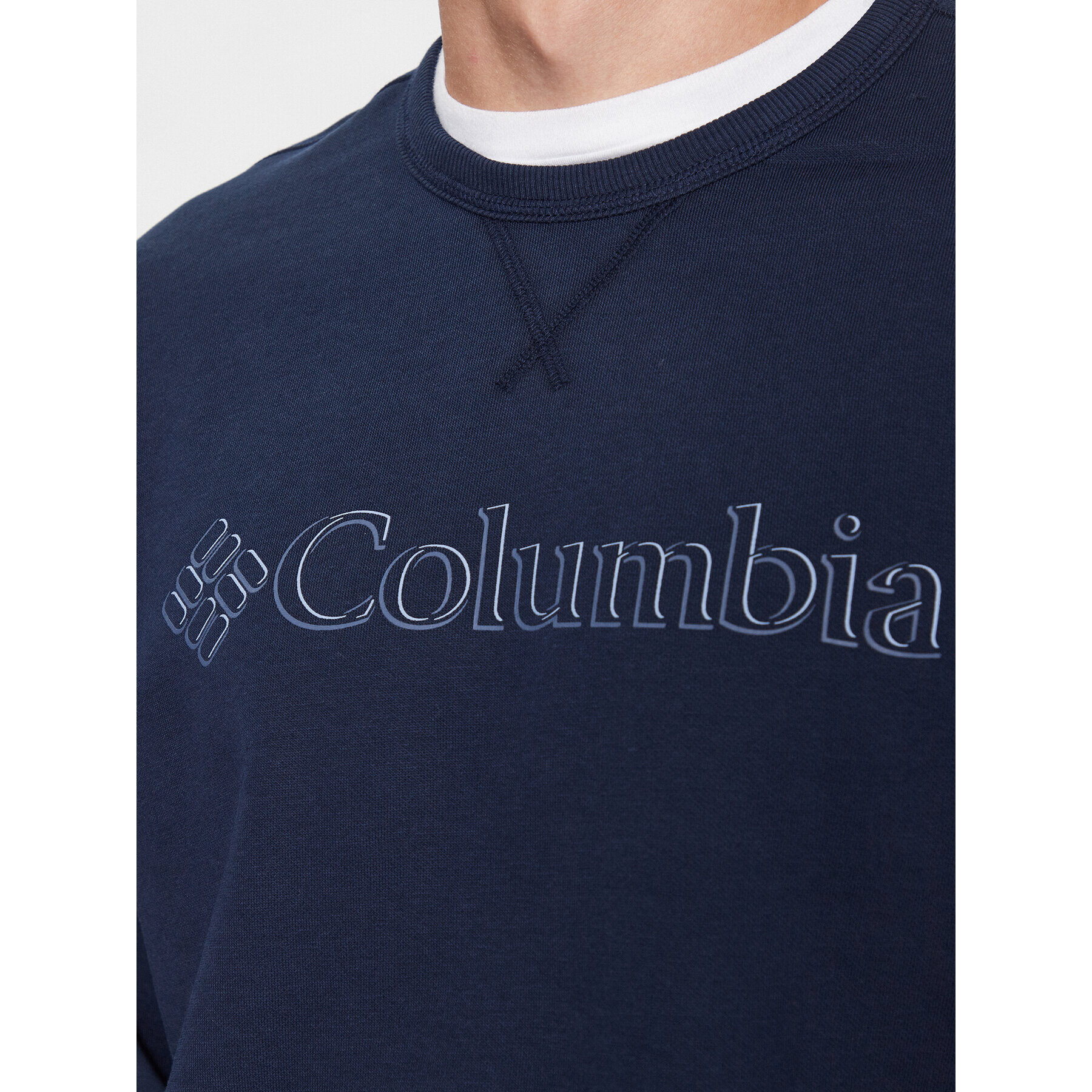 Columbia Mikina M Logo Fleece Crew Modrá Regular Fit - Pepit.sk