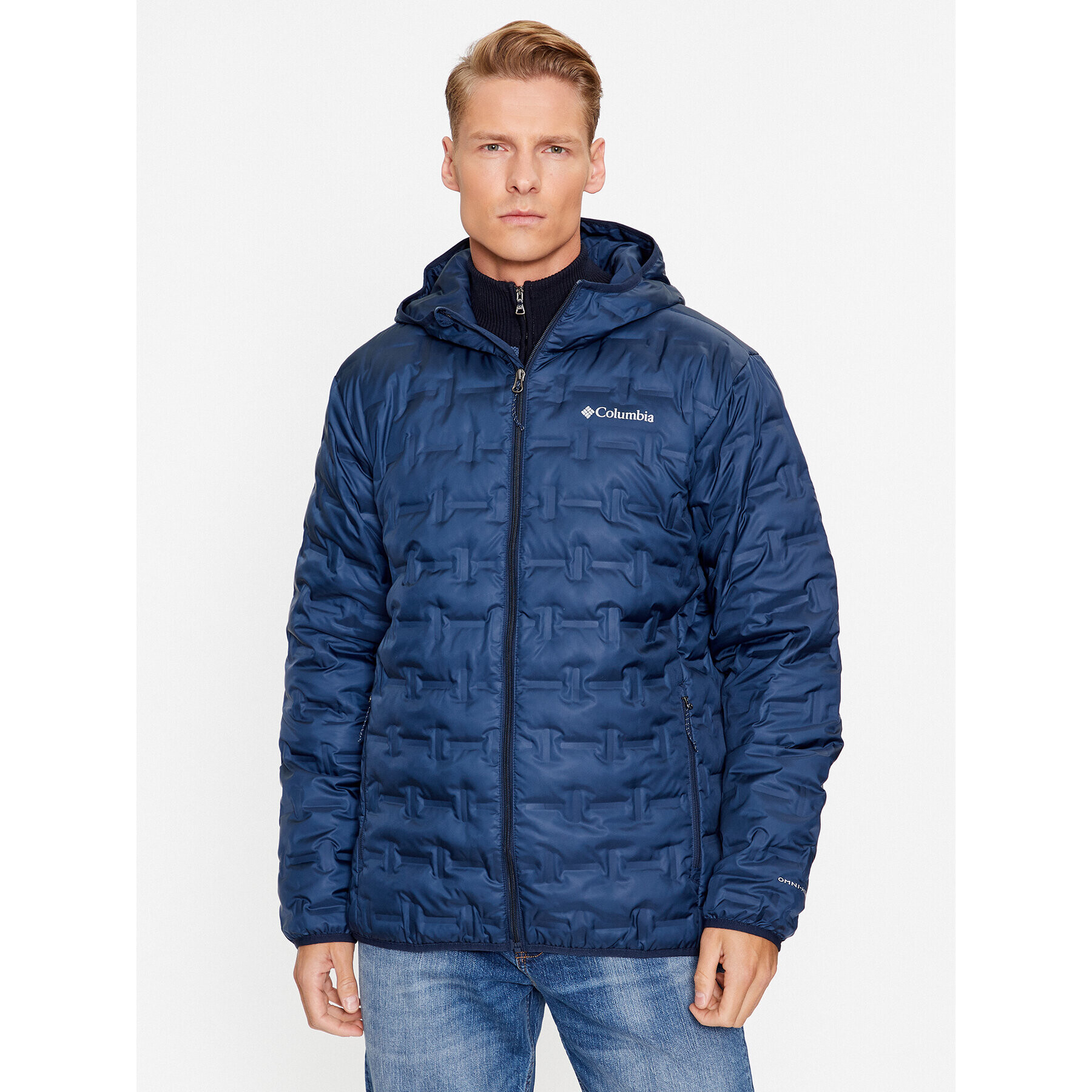 Columbia Vatovaná bunda Delta Ridge™ Down Hooded Jacket Modrá Regular Fit - Pepit.sk