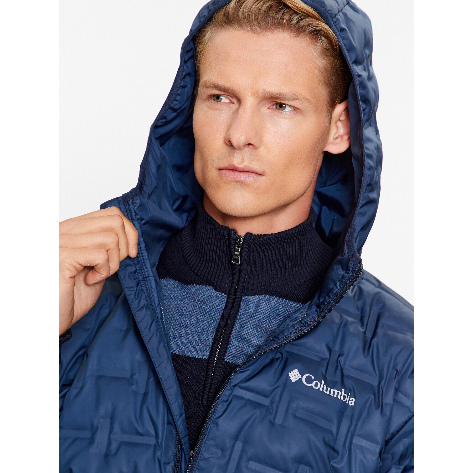 Columbia Vatovaná bunda Delta Ridge™ Down Hooded Jacket Modrá Regular Fit - Pepit.sk