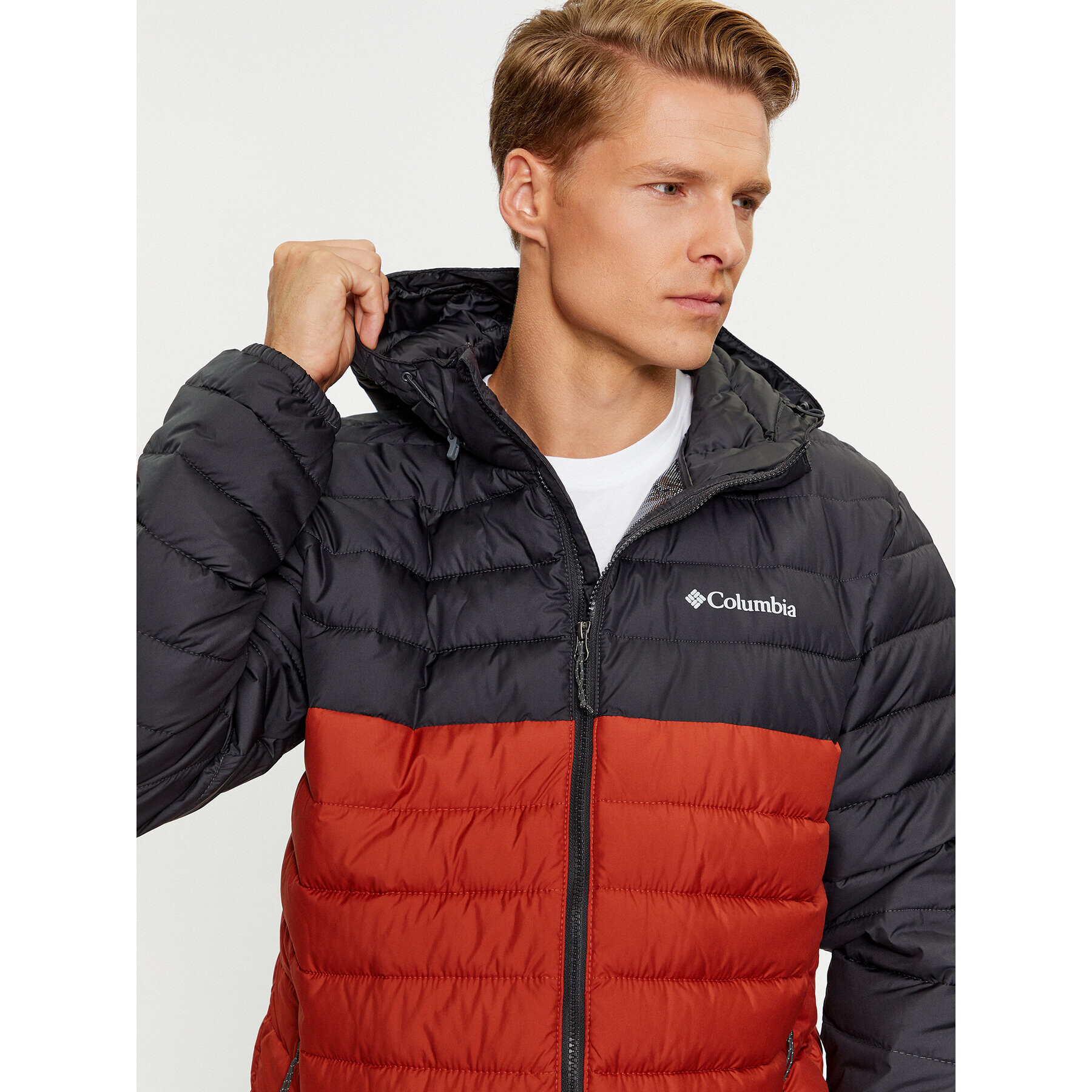 Columbia Vatovaná bunda Powder Lite™ Hooded Jacket Oranžová Regular Fit - Pepit.sk