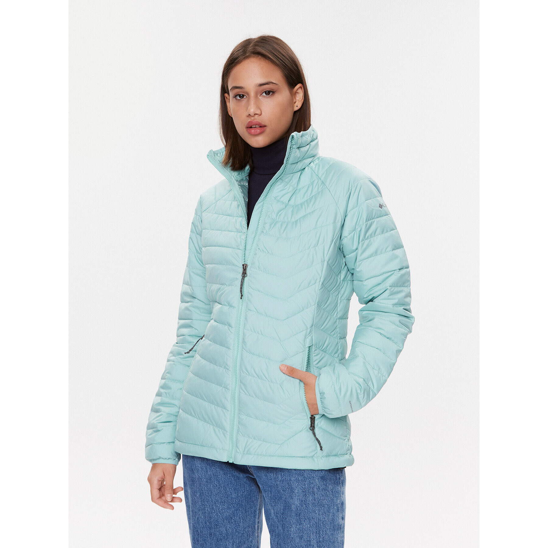 Columbia Vatovaná bunda Powder Lite™ Jacket Zelená Regular Fit - Pepit.sk