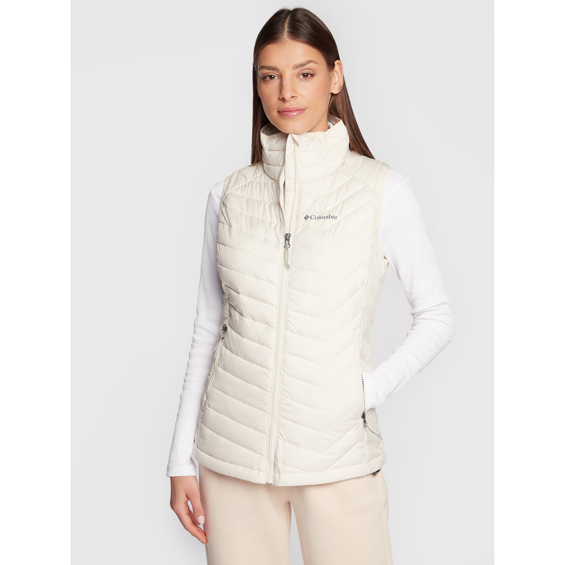 Columbia Vesta Powder Lite Vest 1757411 Écru Regular Fit - Pepit.sk