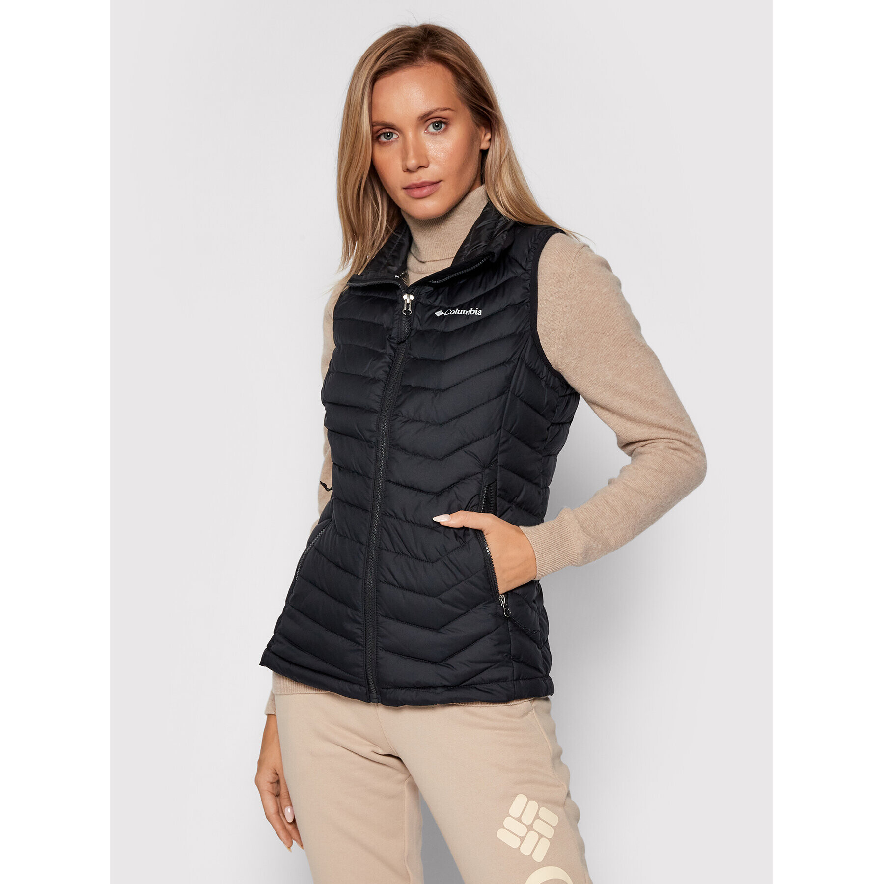 Columbia Vesta Powder Lite Vest Čierna Regular Fit - Pepit.sk