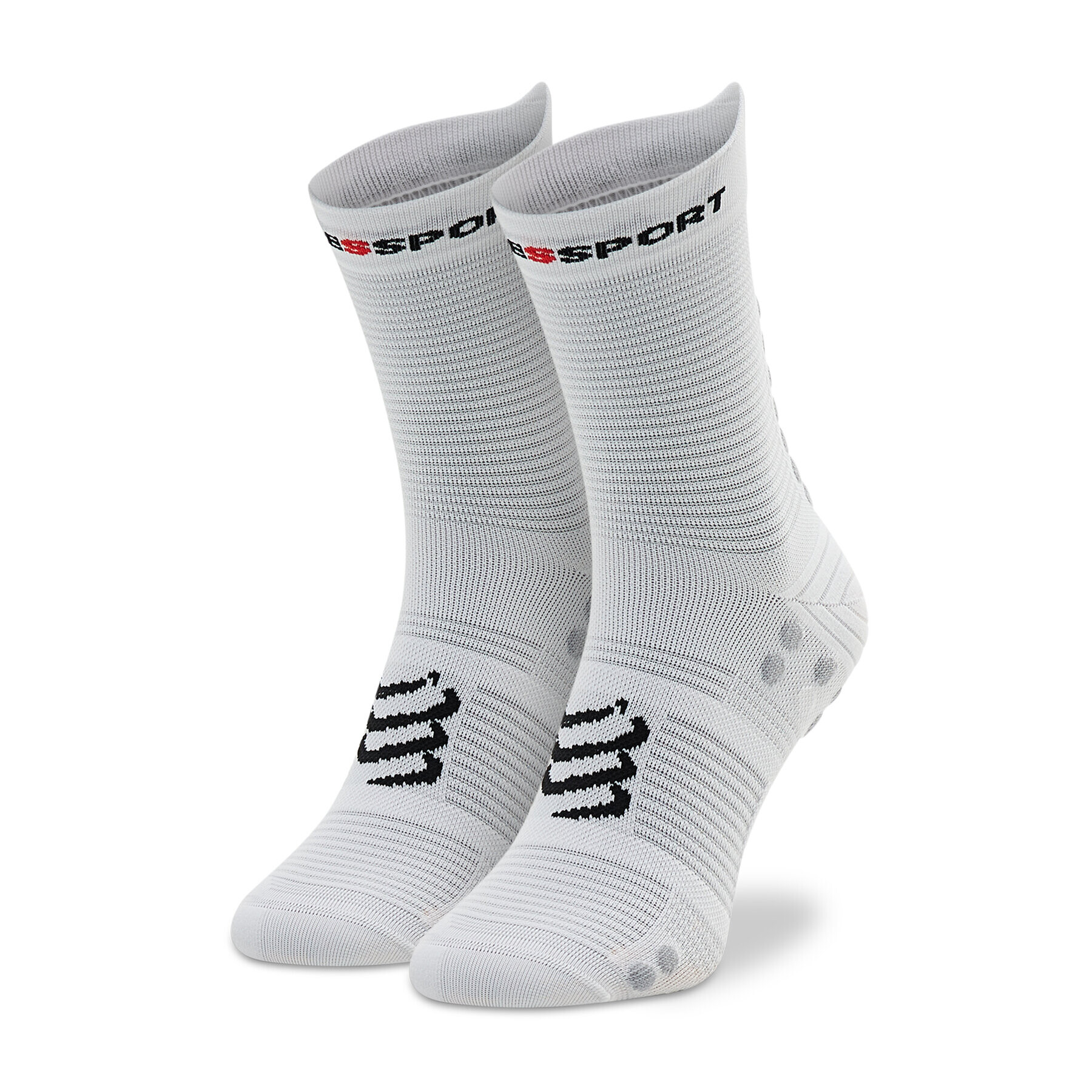 Compressport Ponožky Vysoké Unisex Pro Racing Socks V4.0 Run High XU00046B_010 Biela - Pepit.sk