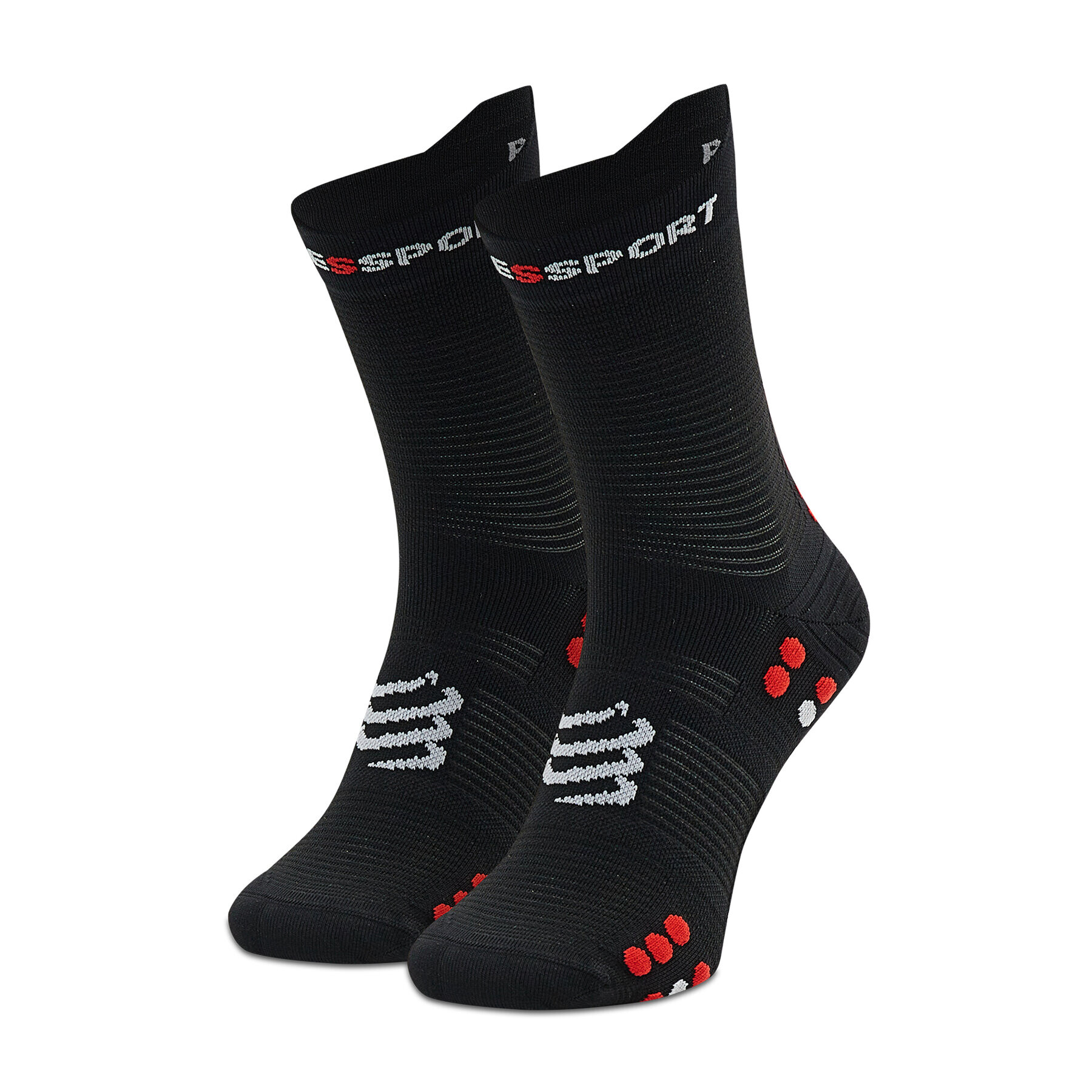 Compressport Ponožky Vysoké Unisex Pro Racing Socks V4.0 Run High XU00046B_906 Čierna - Pepit.sk