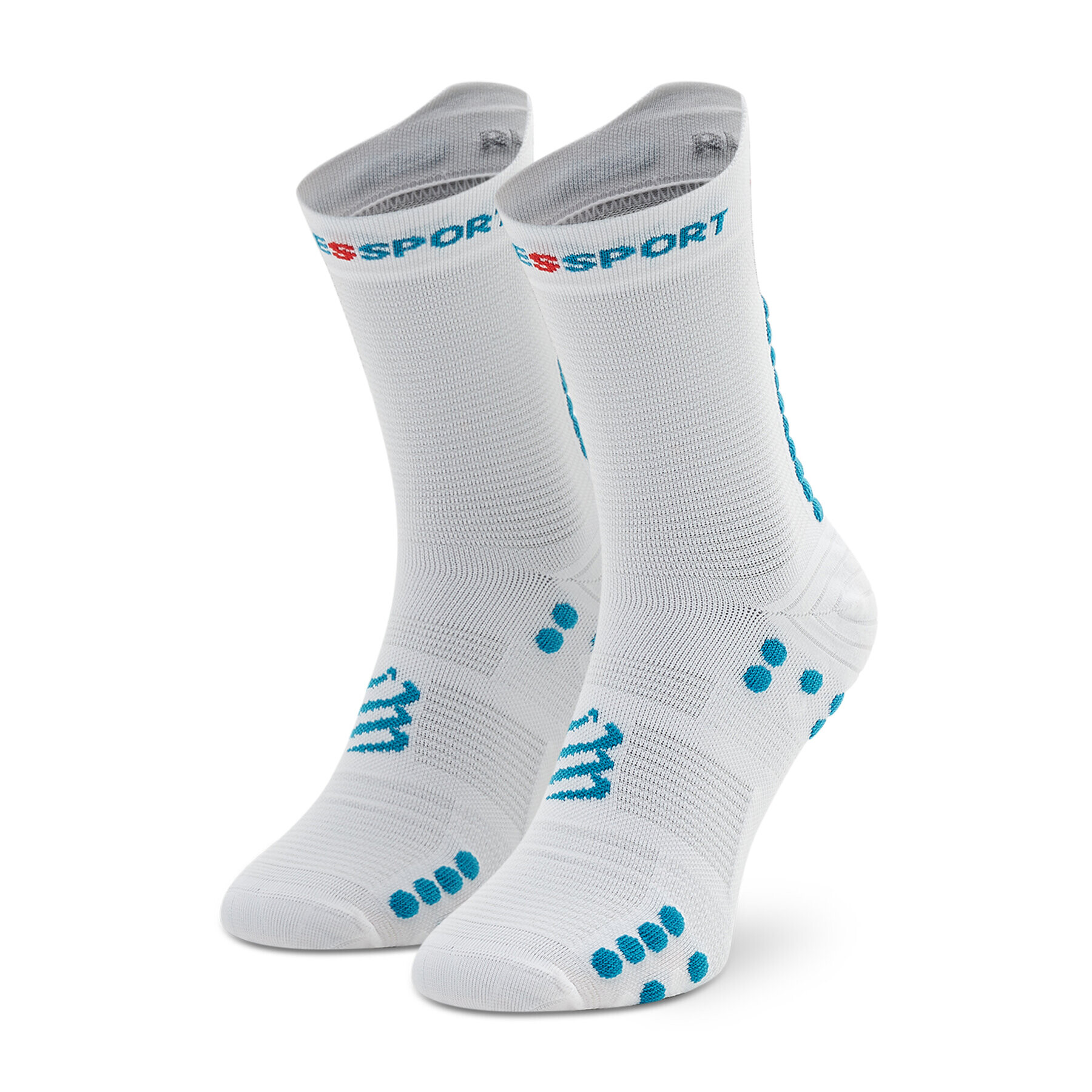 Compressport Ponožky Vysoké Unisex Pro Racing V4.0 Run High XU00046B Biela - Pepit.sk