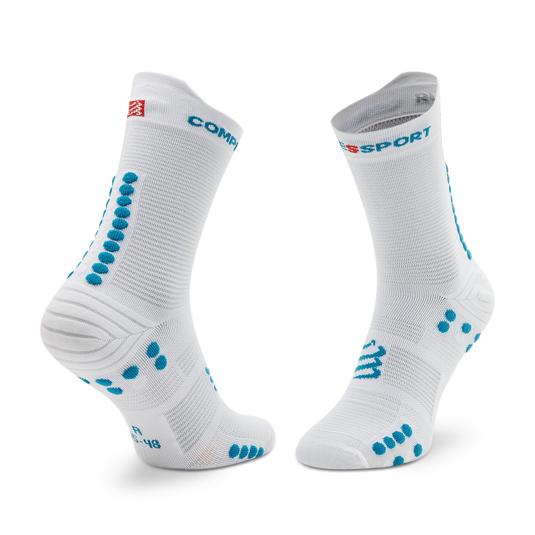 Compressport Ponožky Vysoké Unisex Pro Racing V4.0 Run High XU00046B Biela - Pepit.sk