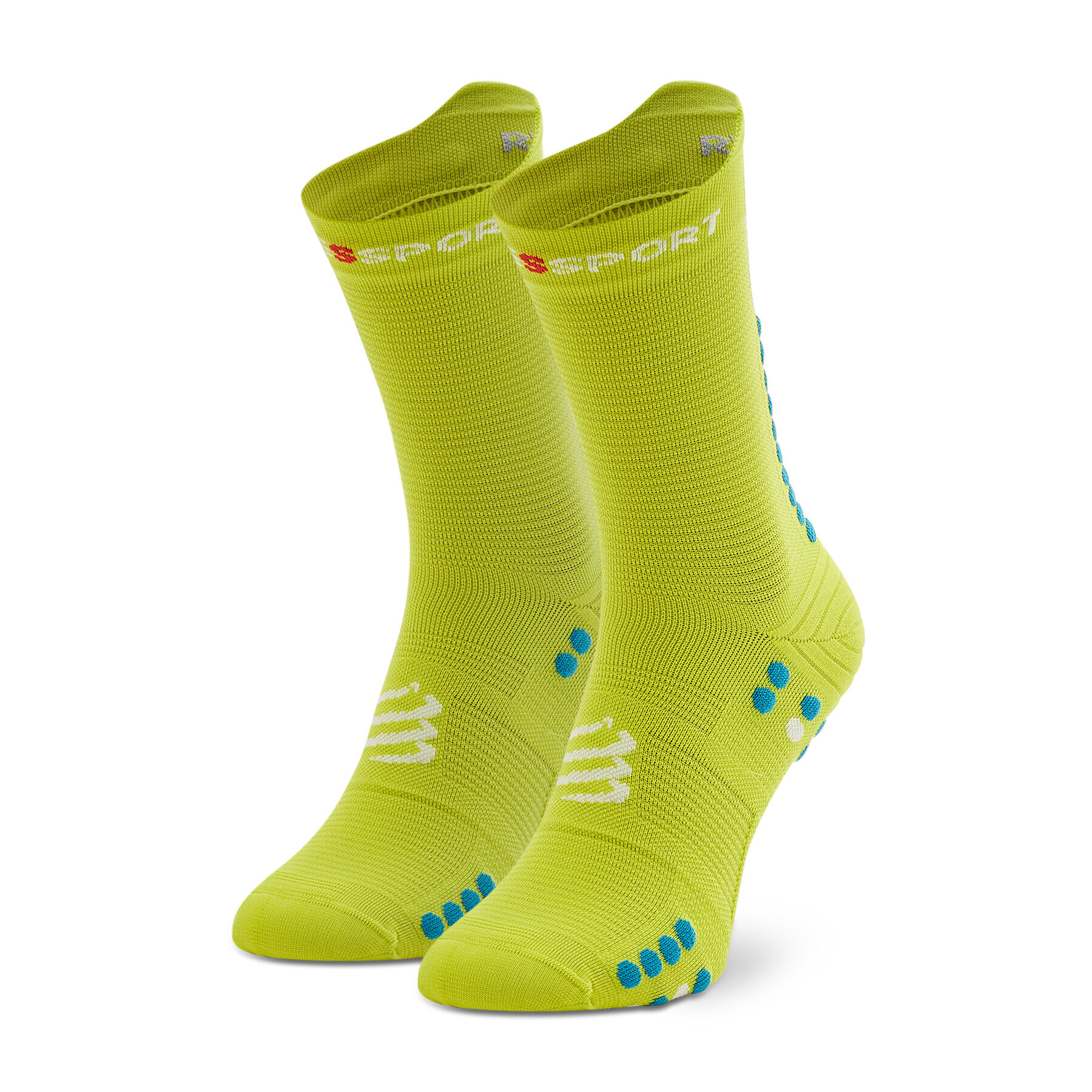 Compressport Ponožky Vysoké Unisex Pro Racing V4.0 Run High XU00046B Zelená - Pepit.sk