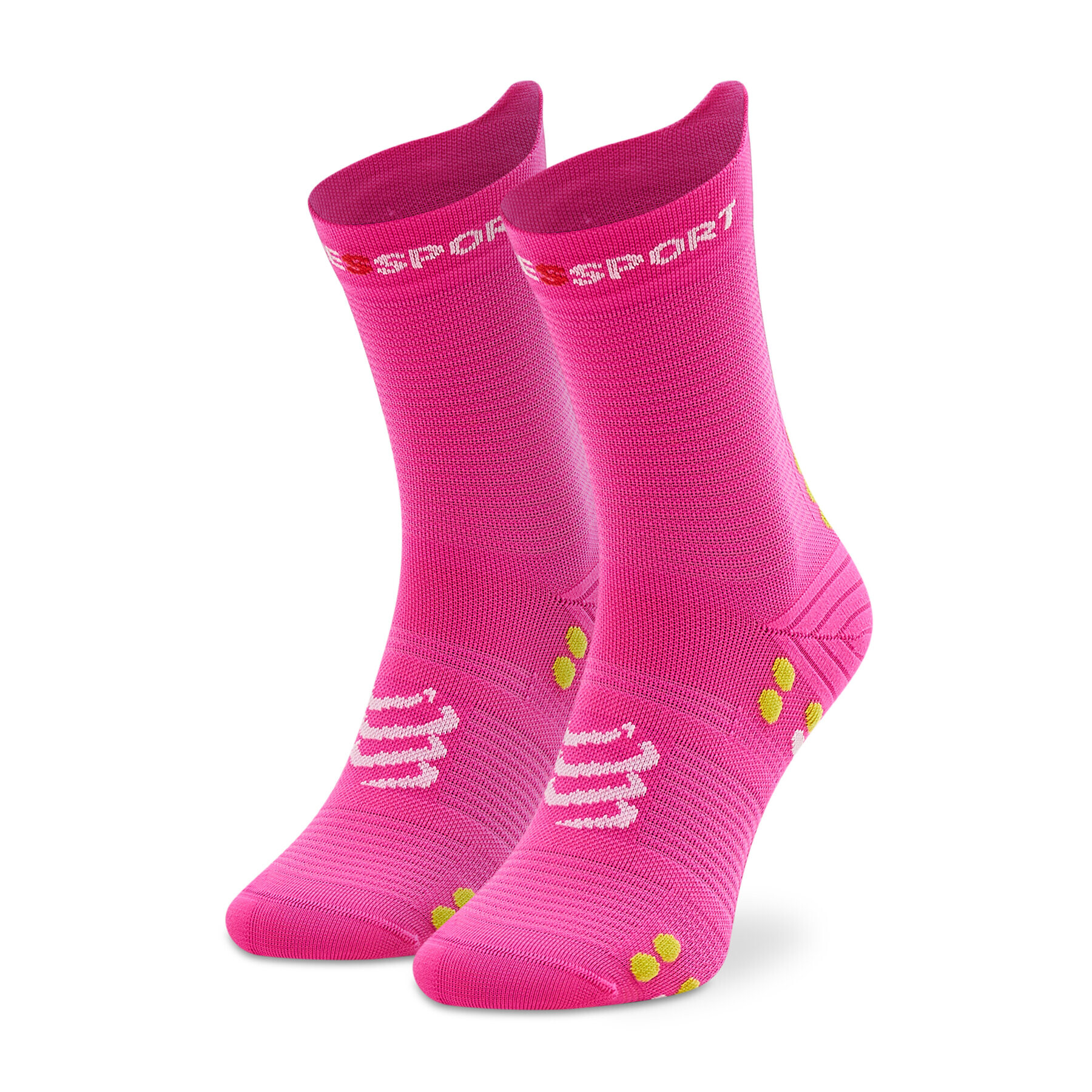 Compressport Vysoké dámske ponožky Pro Racing Socks V4.0 Run High XU00046B_360 Ružová - Pepit.sk