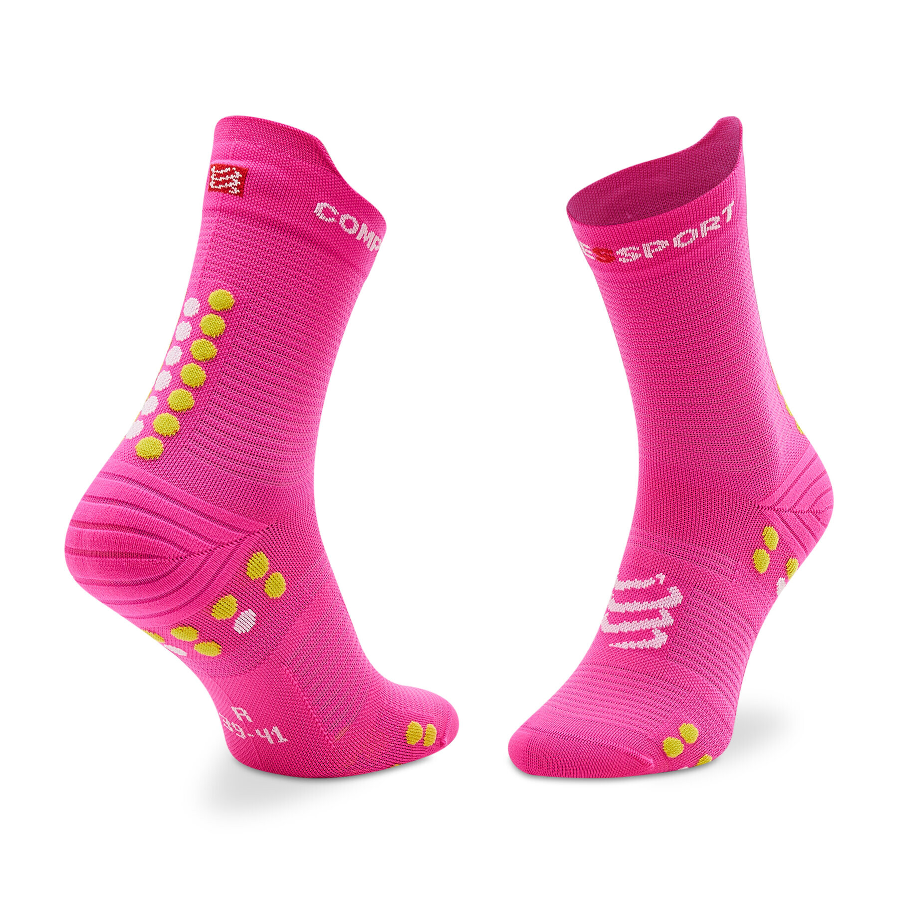 Compressport Vysoké dámske ponožky Pro Racing Socks V4.0 Run High XU00046B_360 Ružová - Pepit.sk