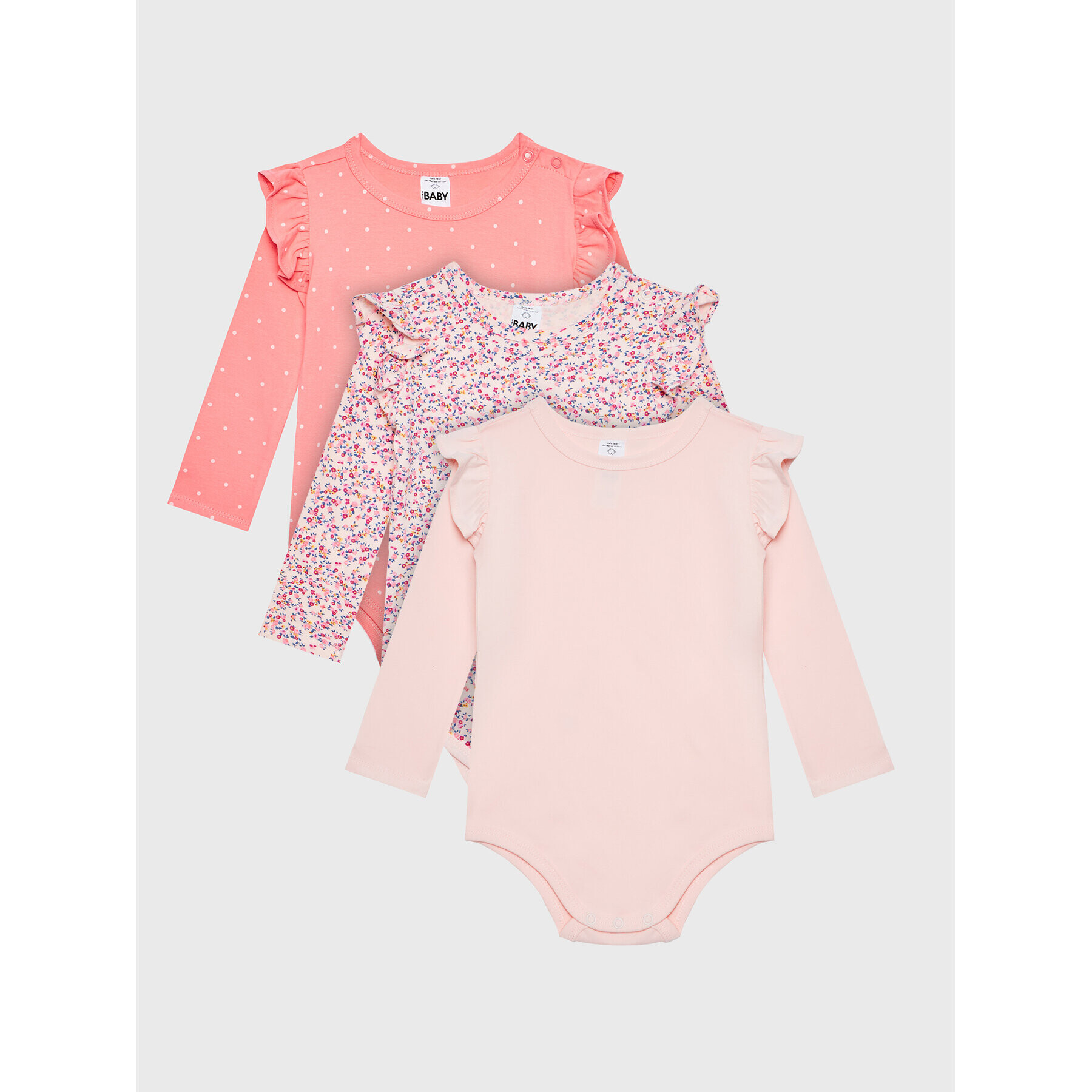 Cotton On Kids Súprava 3 kusov detských body 7342440 Ružová Regular Fit - Pepit.sk