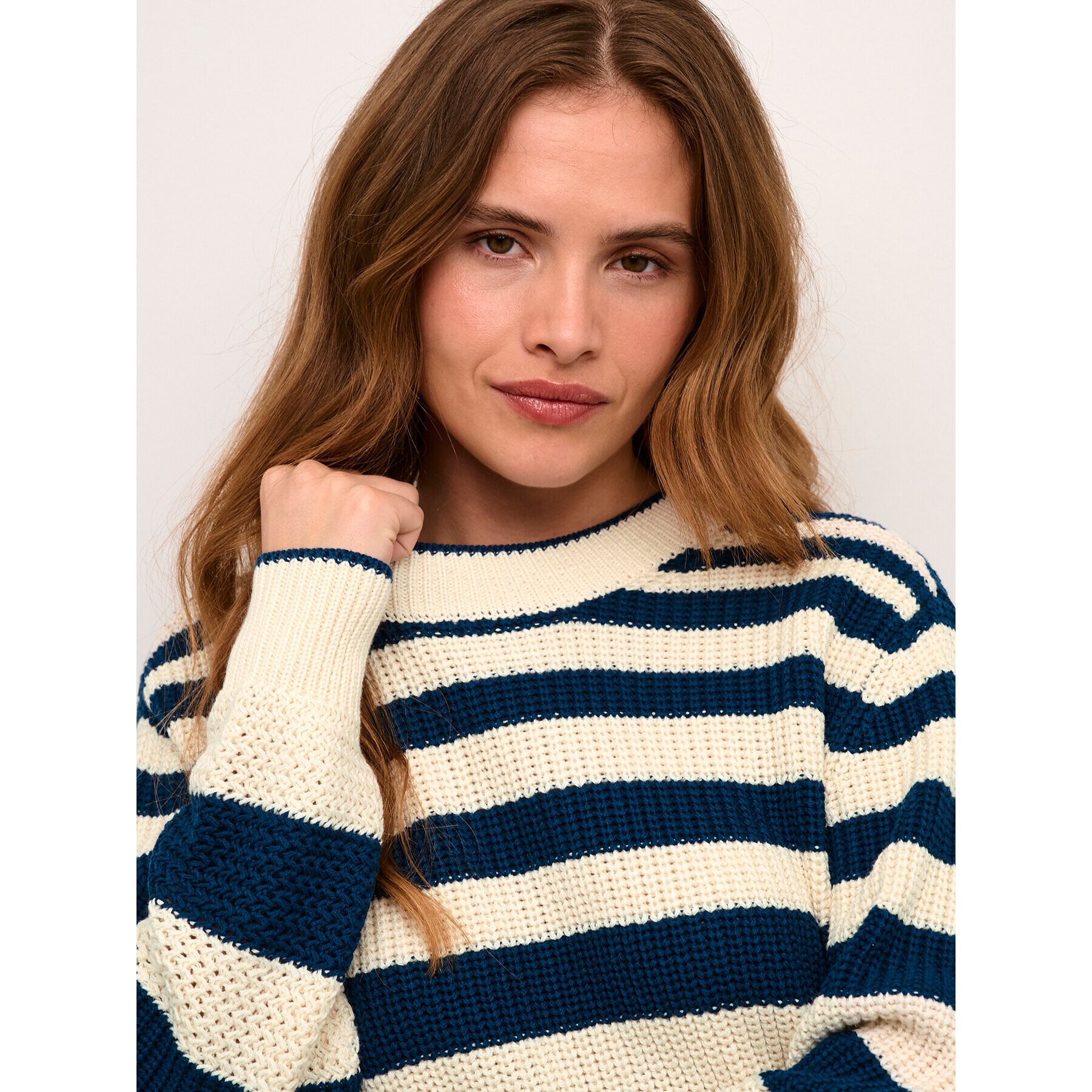 Cream Sveter Crmuka Knitted 10611880 Modrá Straight Fit - Pepit.sk