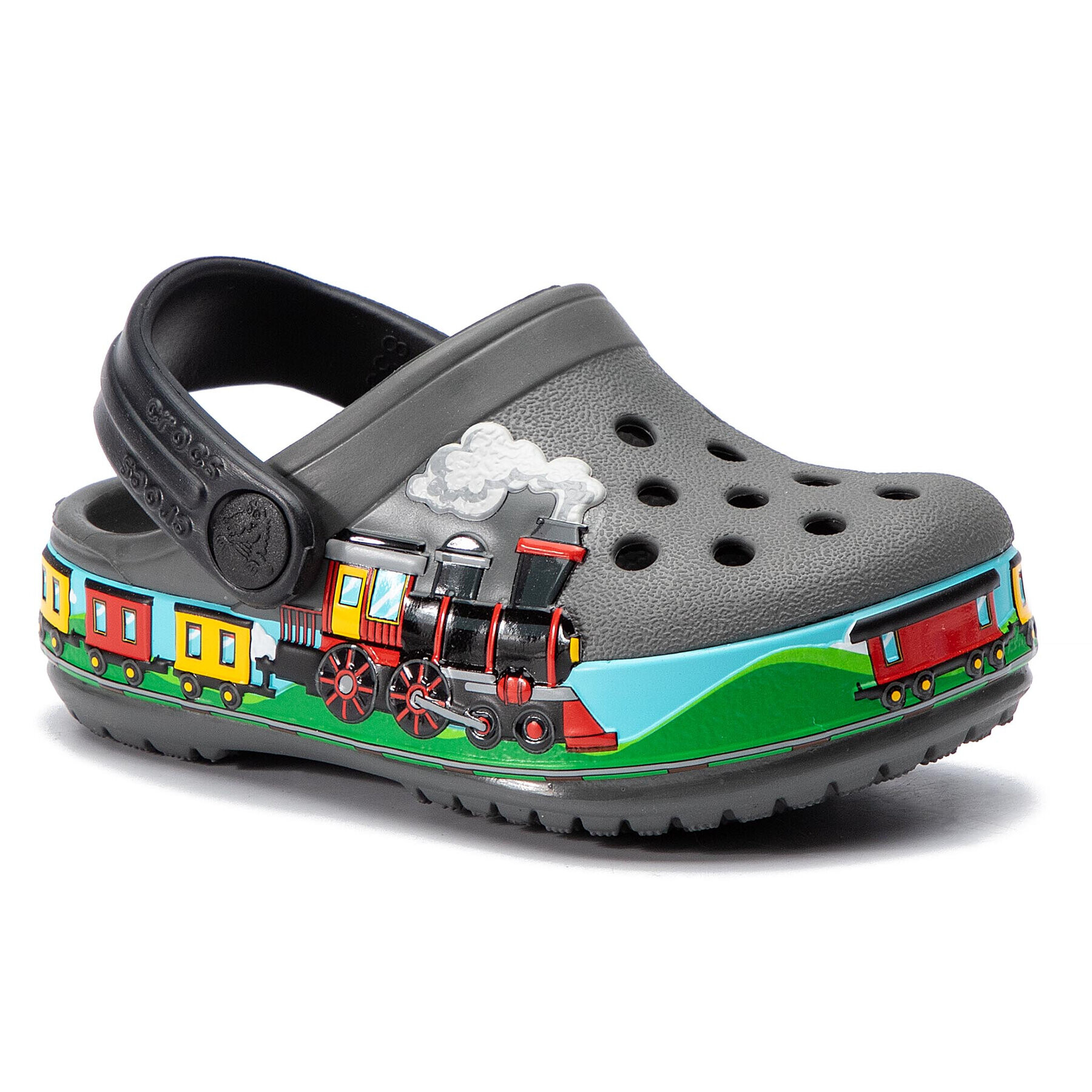 Crocs Šľapky fl Train Band Clog K 205516 Sivá - Pepit.sk