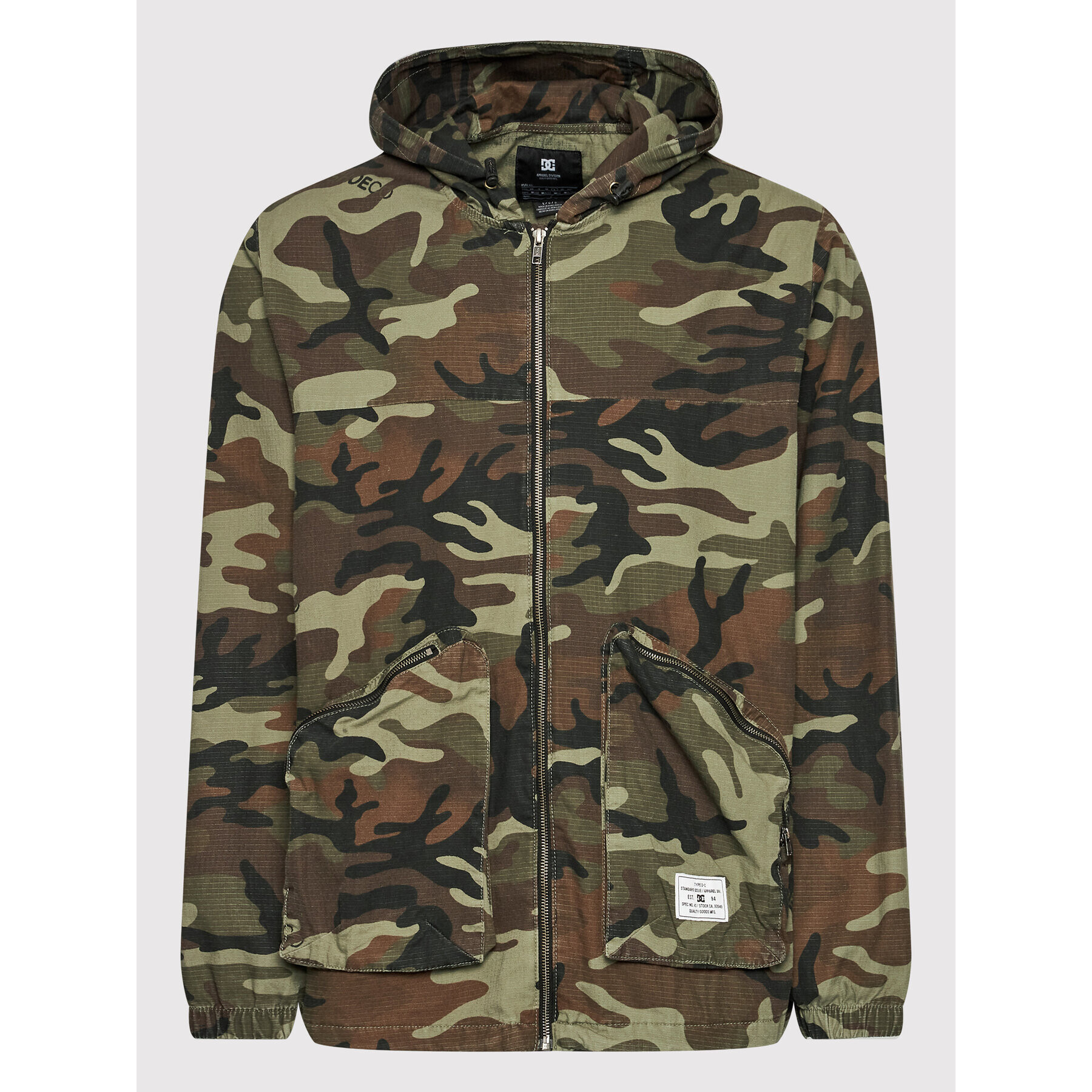 DC Prechodná bunda Woodland Camo ADYJK03143 Zelená Regular Fit - Pepit.sk