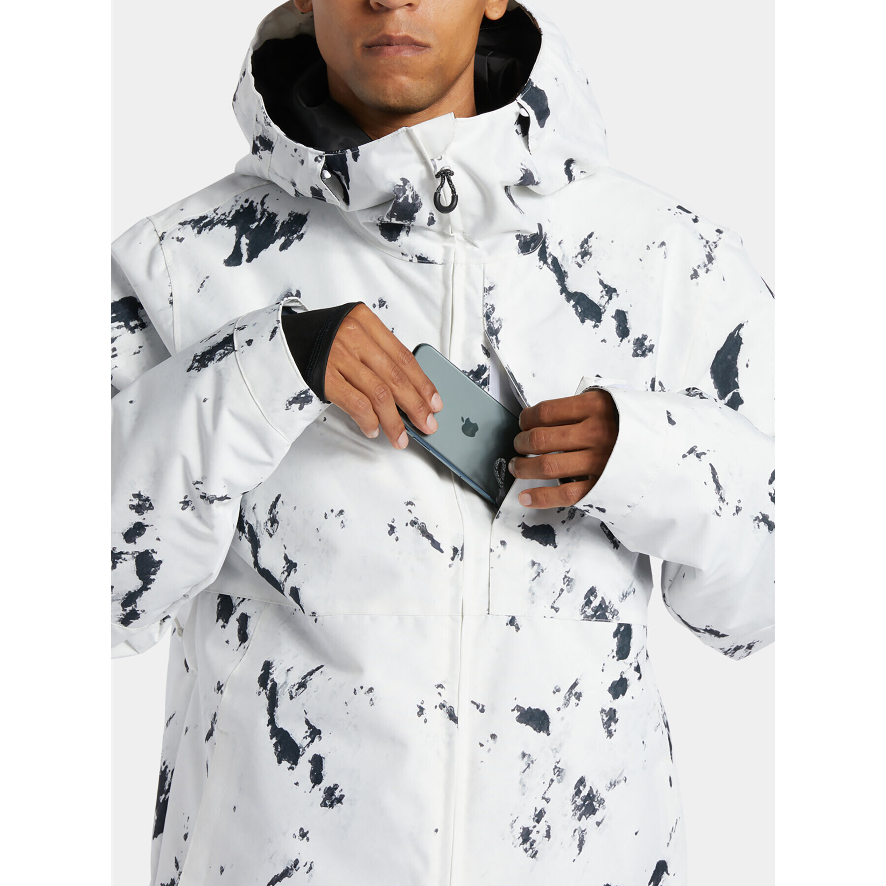 DC Snowboardová bunda Basis Print Snjt ADYTJ03064 Biela Regular Fit - Pepit.sk