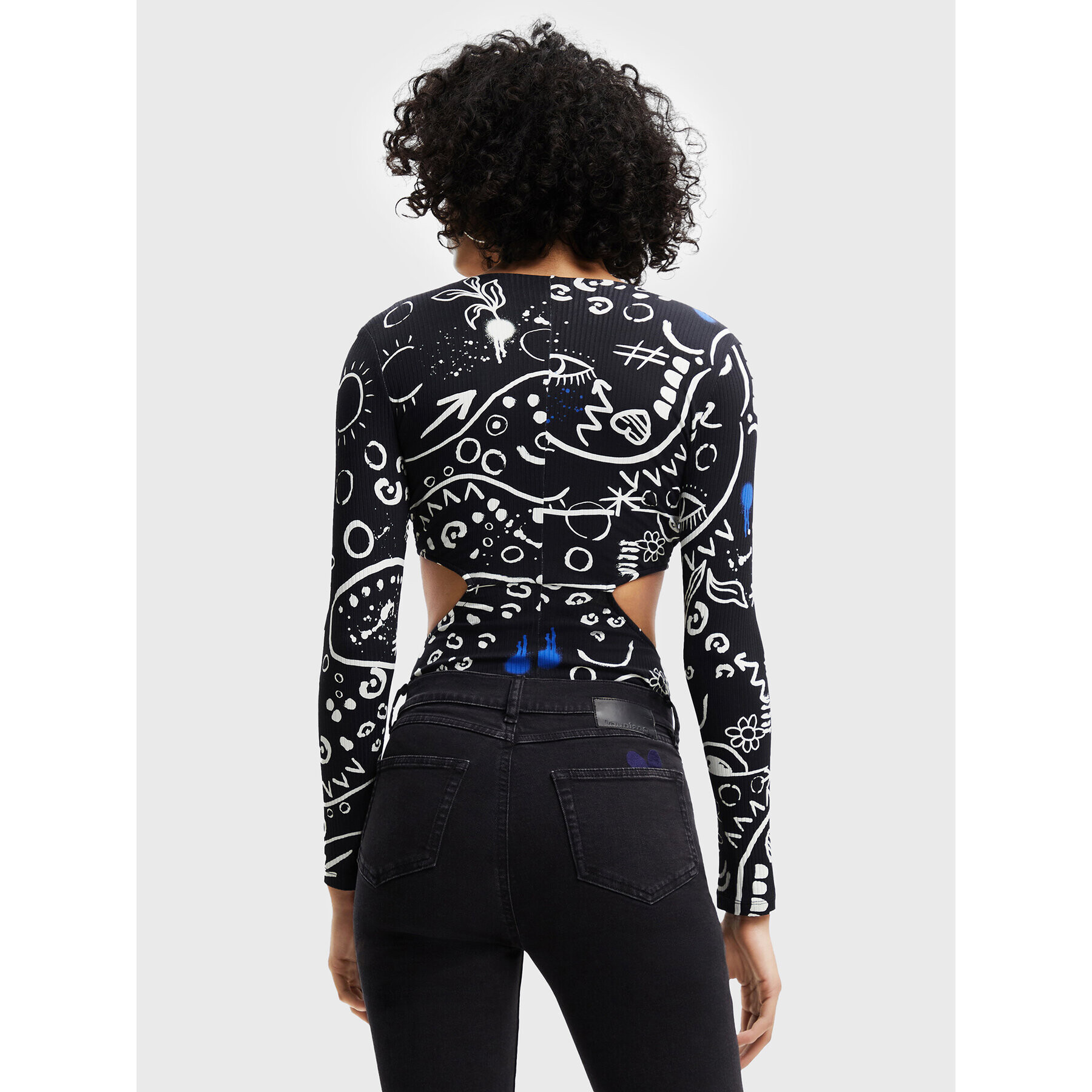 Desigual Body 22WWQK06 Čierna Slim Fit - Pepit.sk