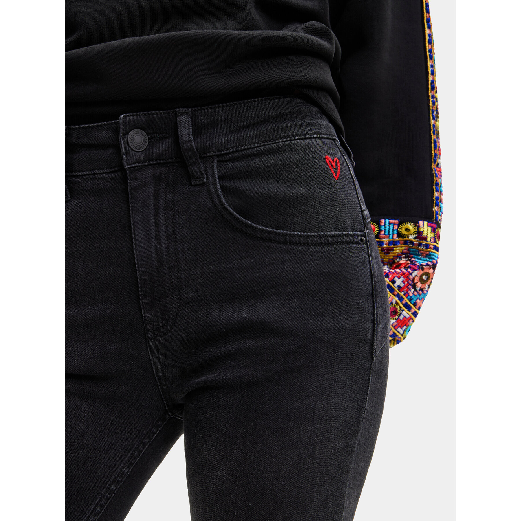 Desigual Džínsy 23SWDD21 Čierna Skinny Fit - Pepit.sk