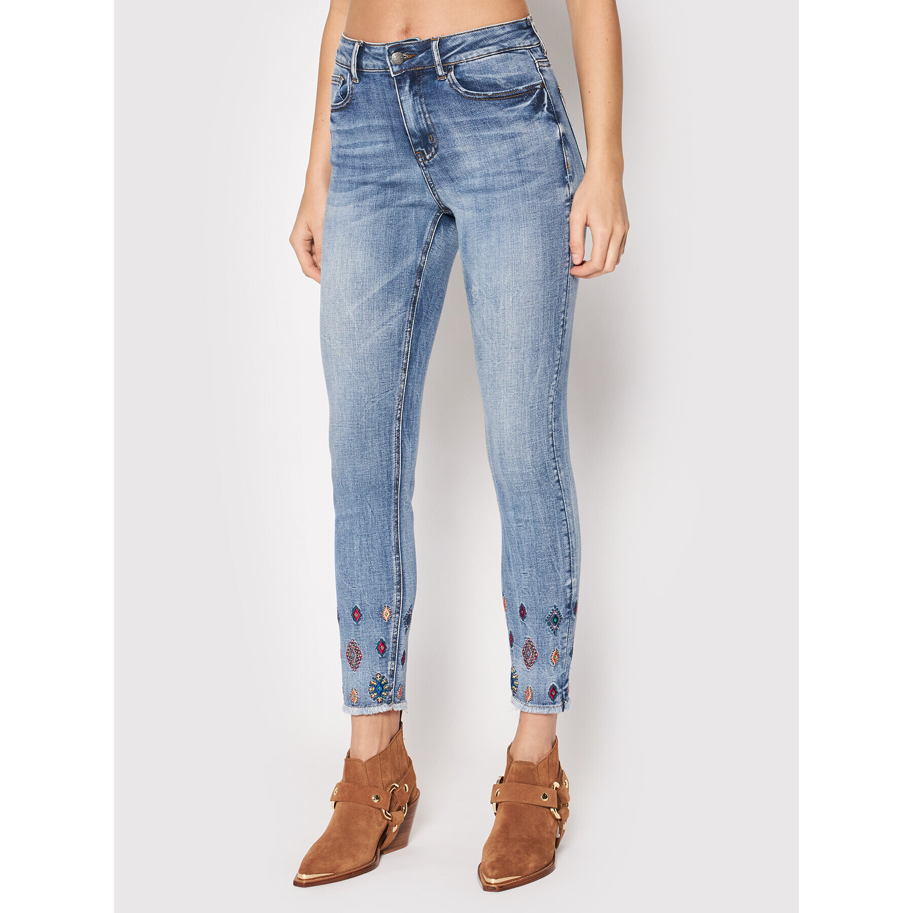 Desigual Džínsy Mia 21WWDD22 Modrá Skinny Fit - Pepit.sk