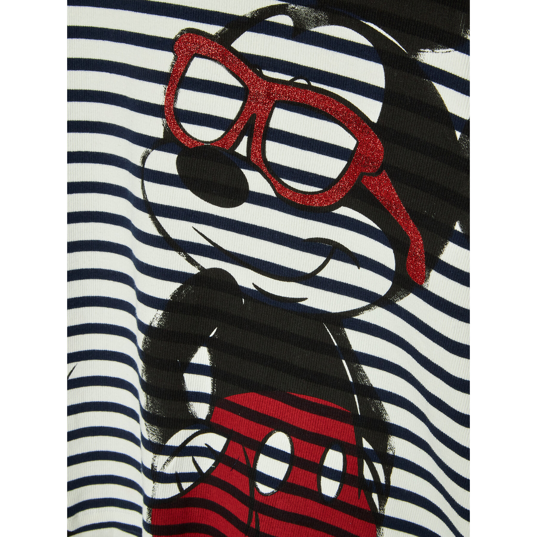 Desigual Každodenné šaty DISNEY Mickey Sunglasses 22SGVK23 Biela Regular Fit - Pepit.sk