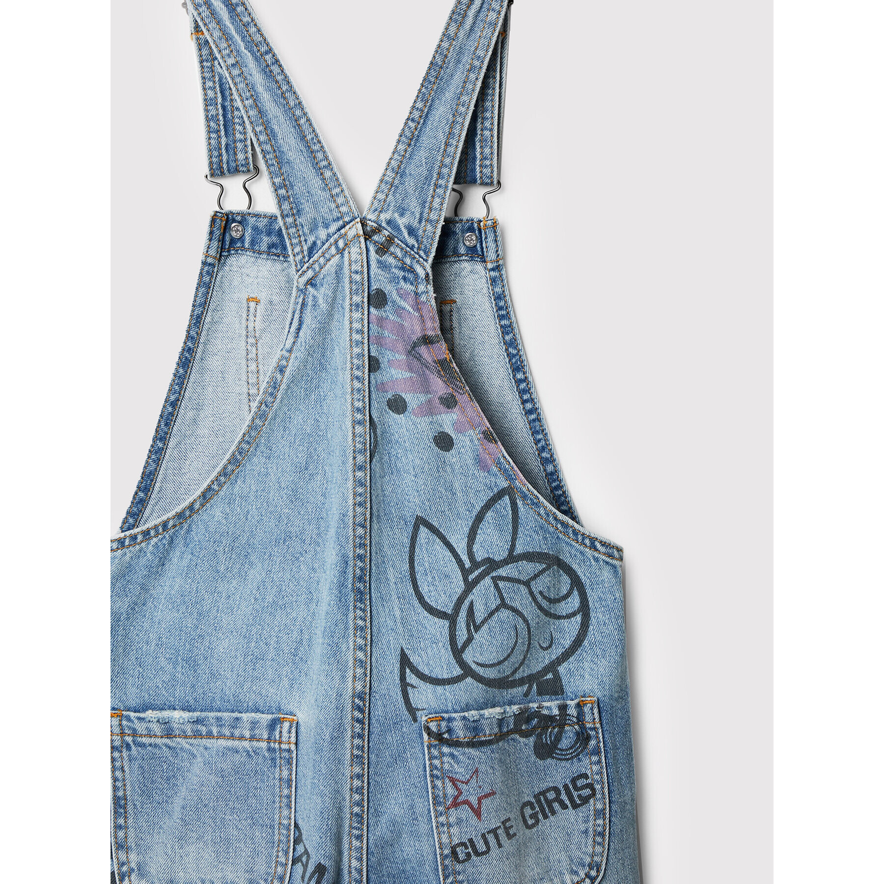 Desigual Nohavice na traky THE POWERPUFF GIRLS Supernenas 22WGDD03 Modrá Regular Fit - Pepit.sk