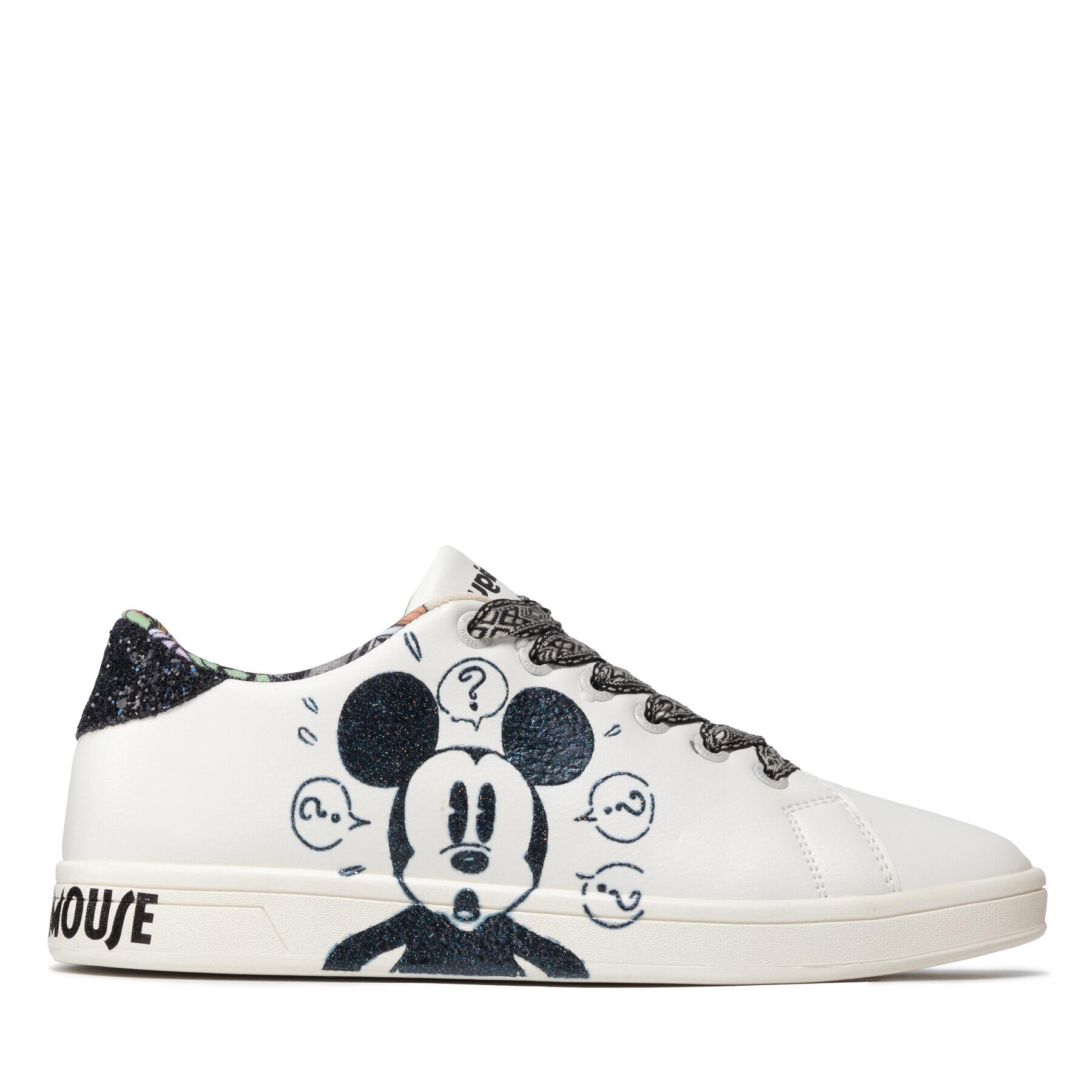 Desigual Sneakersy Cosmic Mickey Glitter 21WSKP29 Biela - Pepit.sk