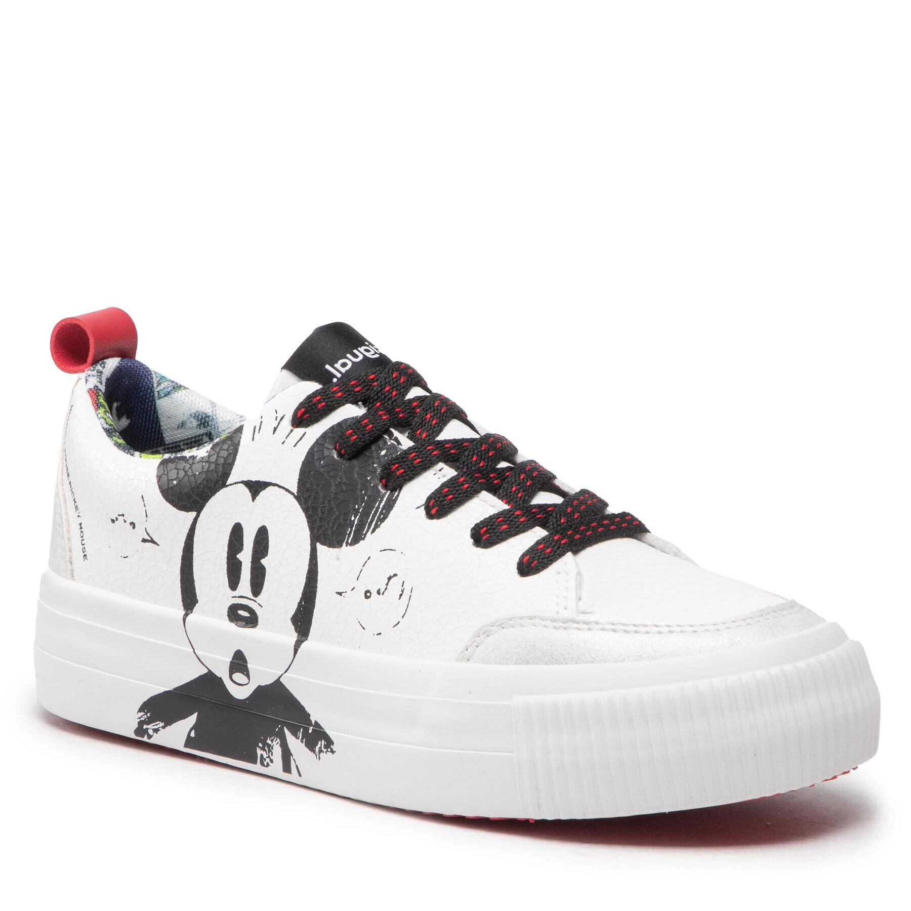 Desigual Sneakersy Mickey Crack 22WSKP29 Biela - Pepit.sk