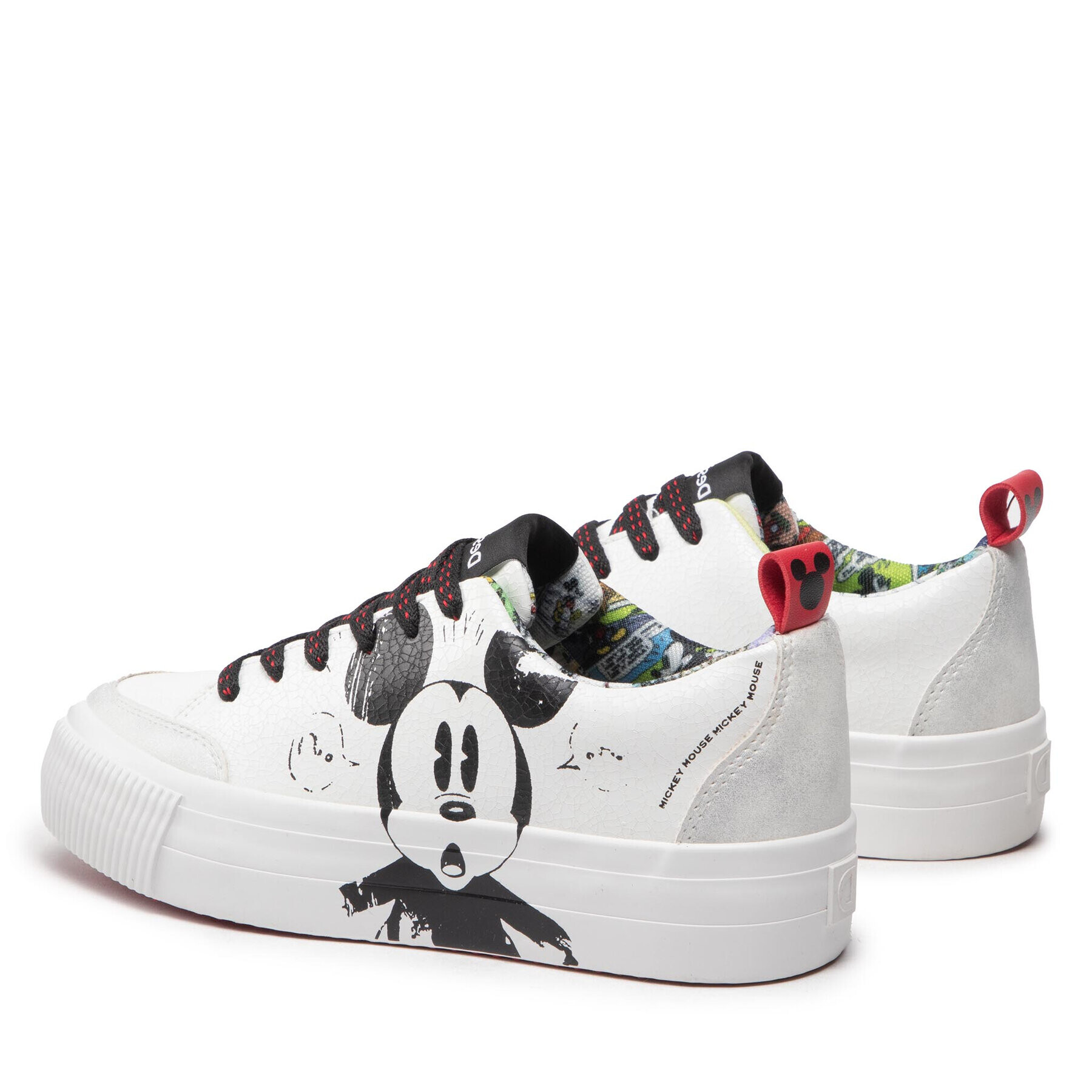 Desigual Sneakersy Mickey Crack 22WSKP29 Biela - Pepit.sk