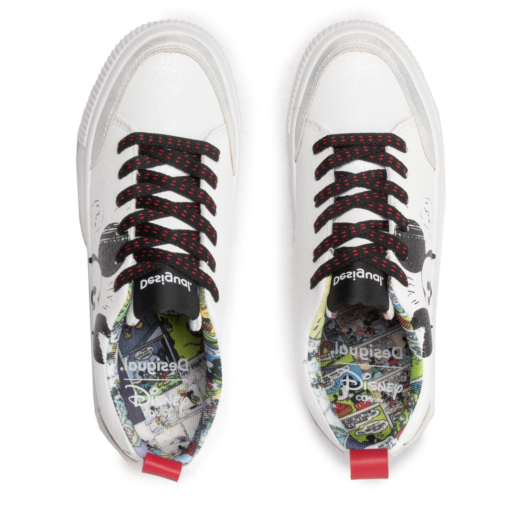 Desigual Sneakersy Mickey Crack 22WSKP29 Biela - Pepit.sk